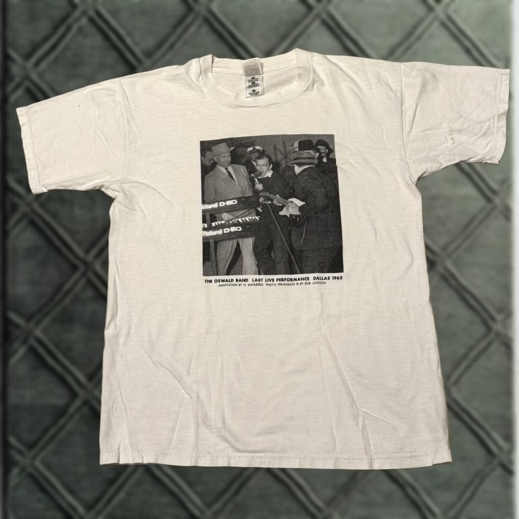 Fruit Of The Loom VINTAGE Lee Harvey Oswald Band Shirt Large JFK Jack Ruby Dallas Texas Crime Shirt Size US L / EU 52-54 / 3 - 1 Thumbnail
