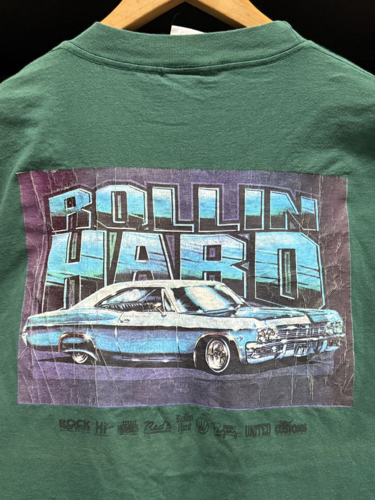 ODM × Vintage Vintage 90s Rollin Hard Costoms Art Tee Size US M / EU 48-50 / 2 - 2 Thumbnail