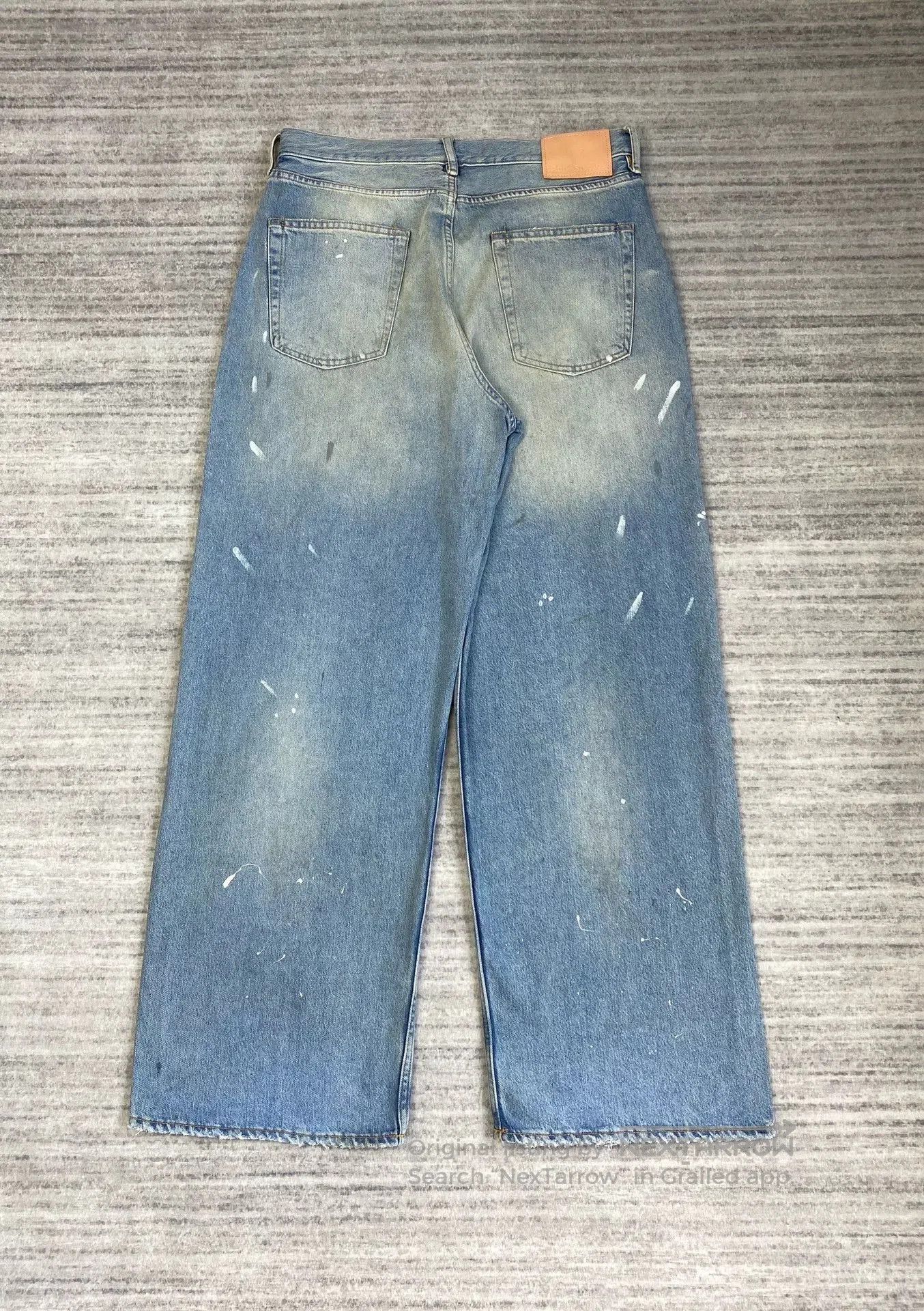 Acne Studios Acne Studios Blue Ink Splash Baggy Jeans. Size US 34 / EU 50 - 4 Thumbnail