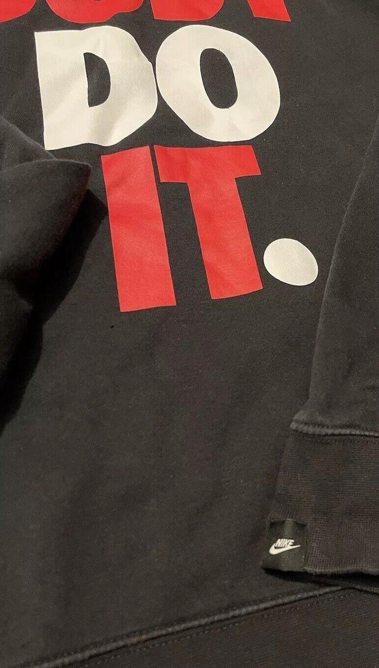 Nike × Vintage Nike Just Do It Logo Men’s Black Red White Crewneck Sweater Size US XL / EU 56 / 4 - 4 Thumbnail