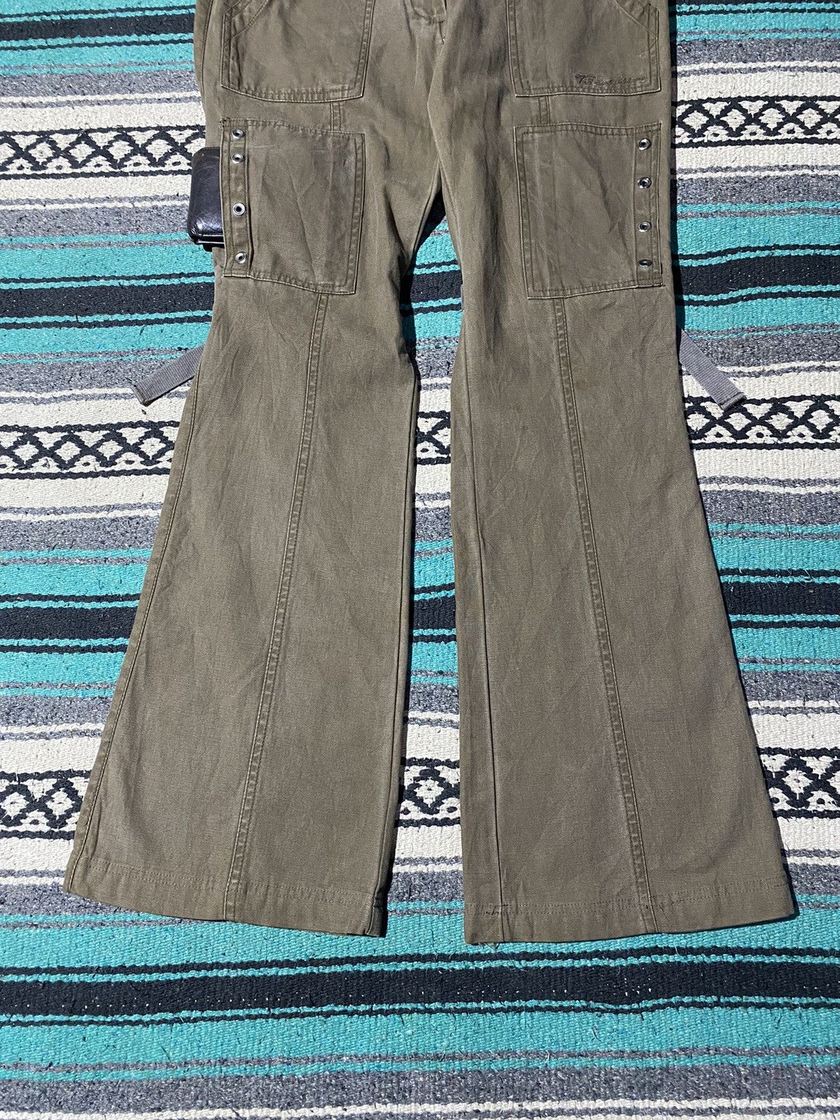 If Six Was Nine 2000s VS Outfitters - Cargo Bondage Flared Pants Size US 30 / EU 46 - 4 Thumbnail