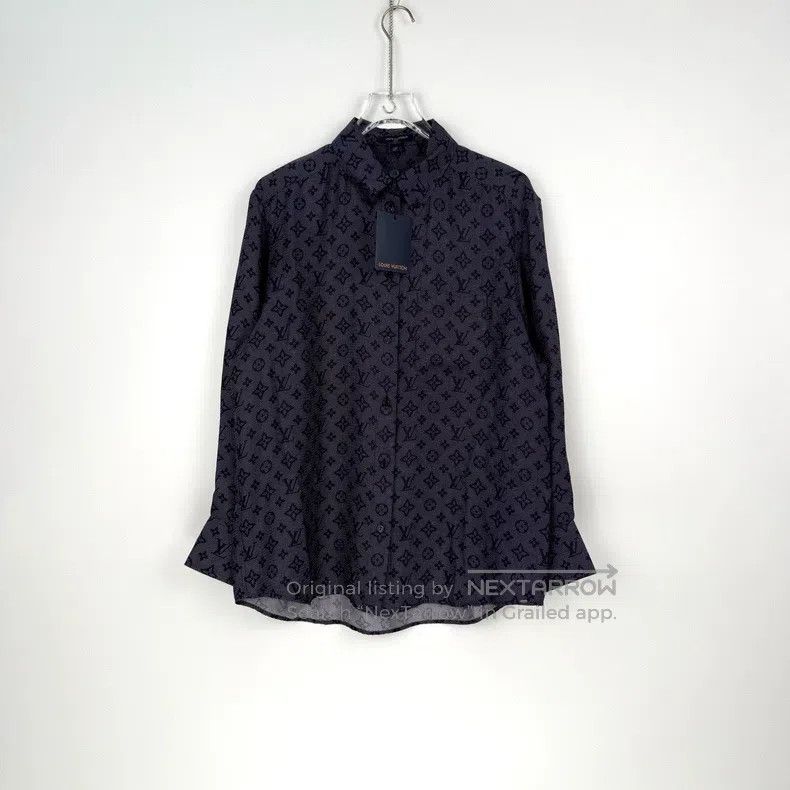 Louis Vuitton Louis Vuitton Black and purple silk presbyopic full print Size XS / US 0-2 / IT 36-38 - 3 Thumbnail