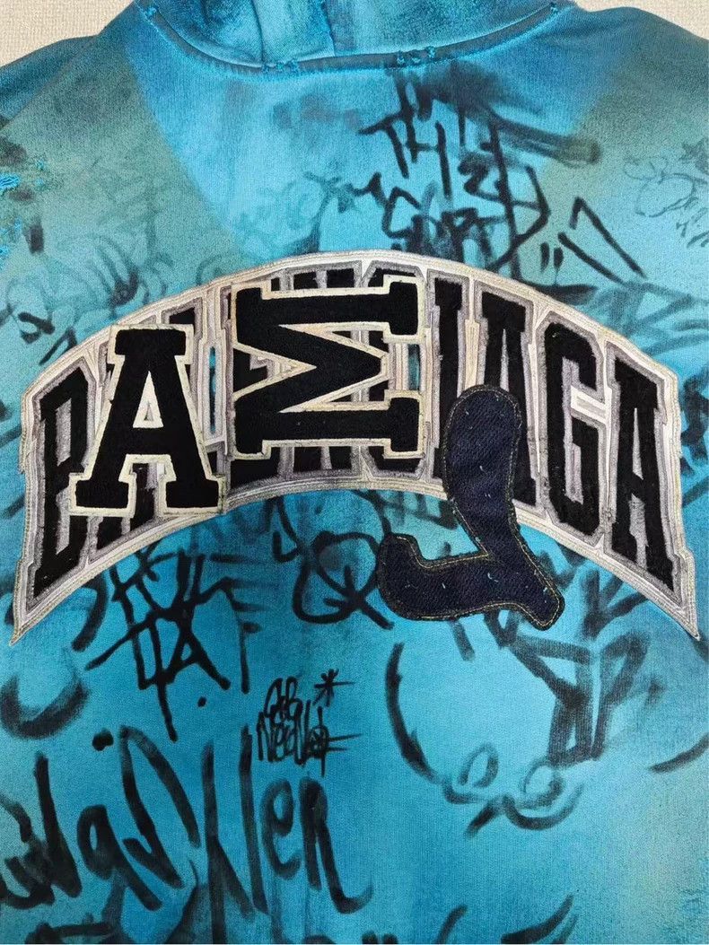 Balenciaga Balenciaga 23ss blue Manchester United graffiti stains and Size US XS / EU 42 / 0 - 4 Thumbnail