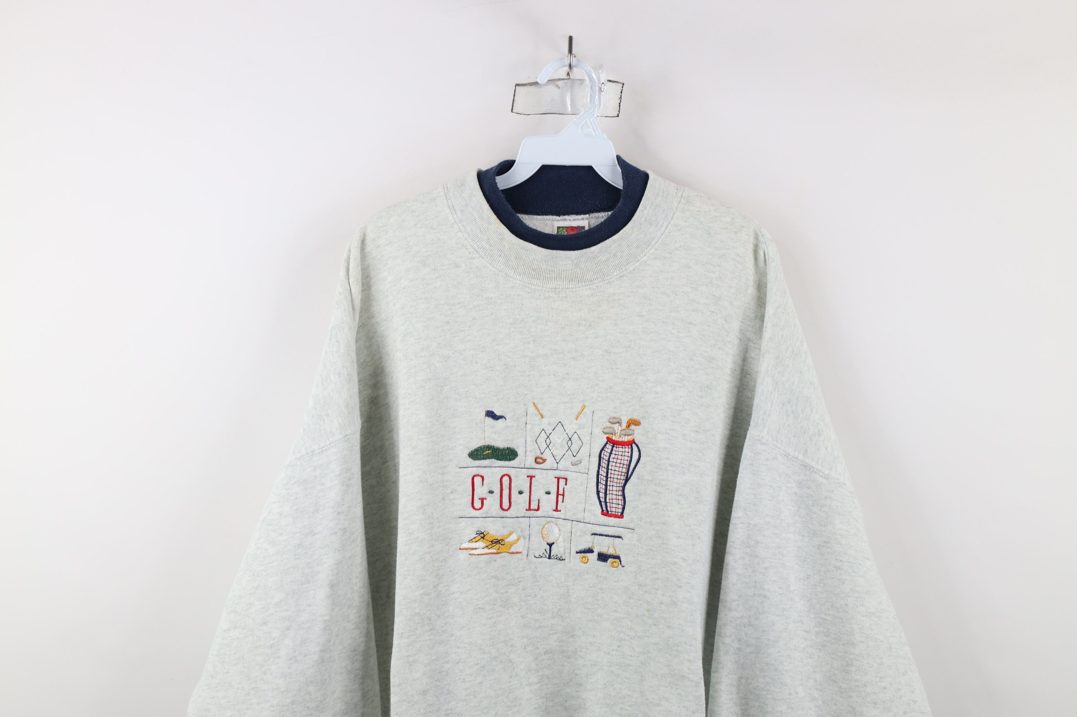 Vintage Vintage 90s Streetwear Spell Out Golf Layered Sweatshirt Size US XXL / EU 58 / 5 - 2 Thumbnail