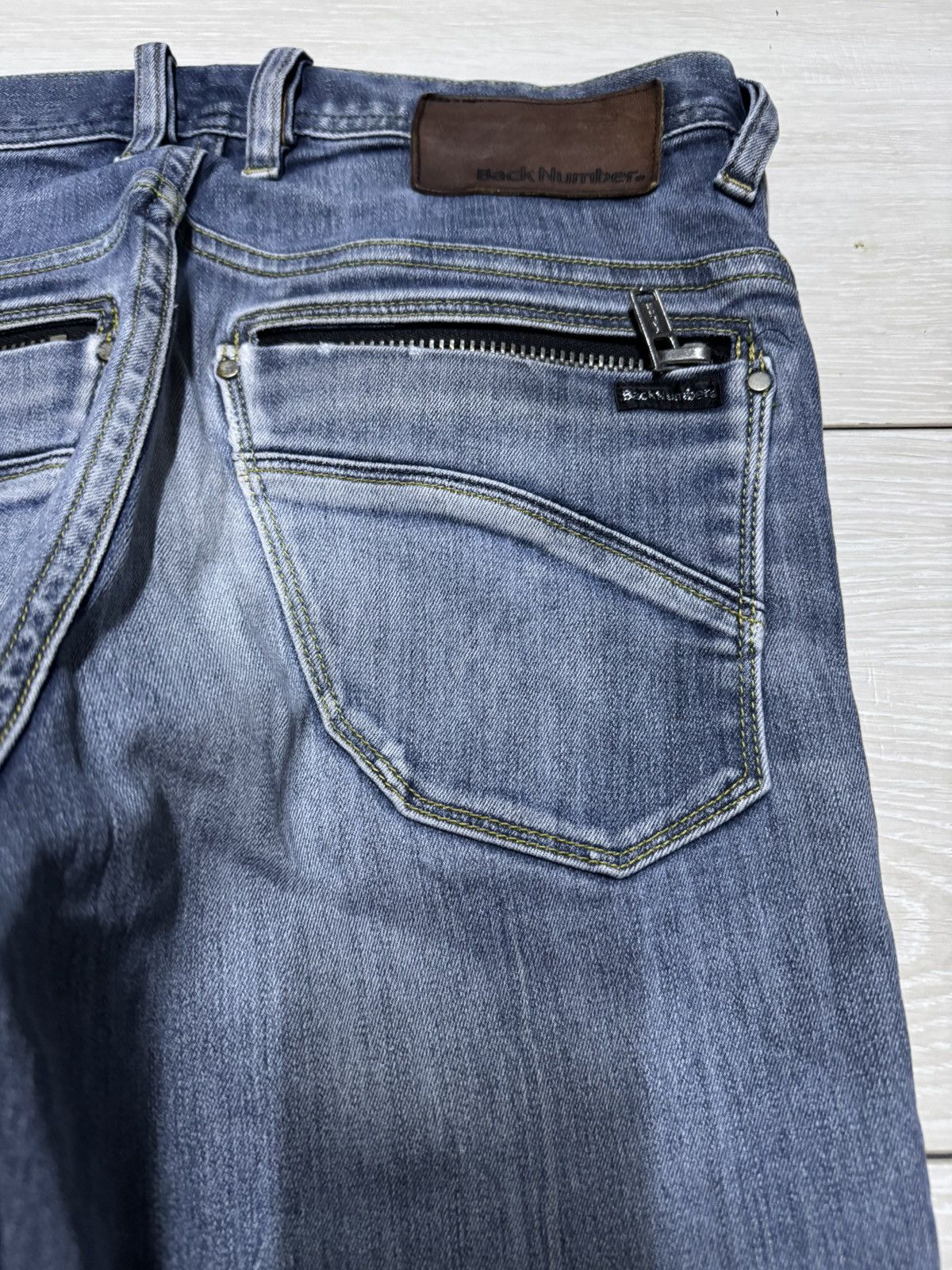 Japanese Brand Vintage Back Number Talon Zip Slim Fit Skinny Jeans Size US 28 / EU 44 - 8 Thumbnail