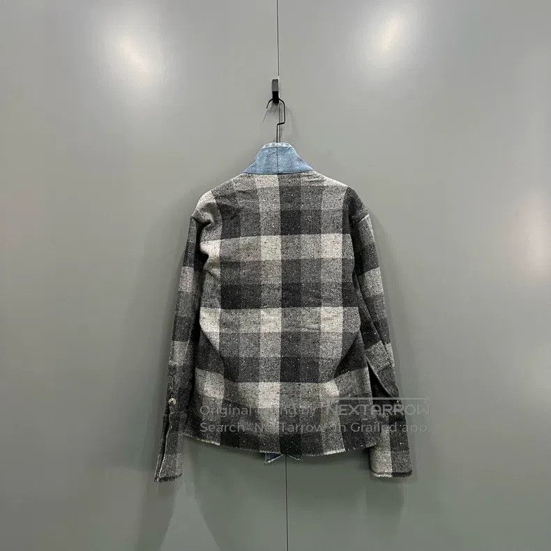 Greg Lauren Greg Lauren Denim Patchwork Plaid Shirt Size US M / EU 48-50 / 2 - 2 Thumbnail