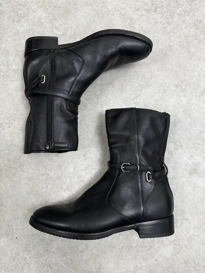 Balenciaga Balenciaga Paris Black Ankle Leather Boots Size US 7 / IT 37 - 2 Thumbnail