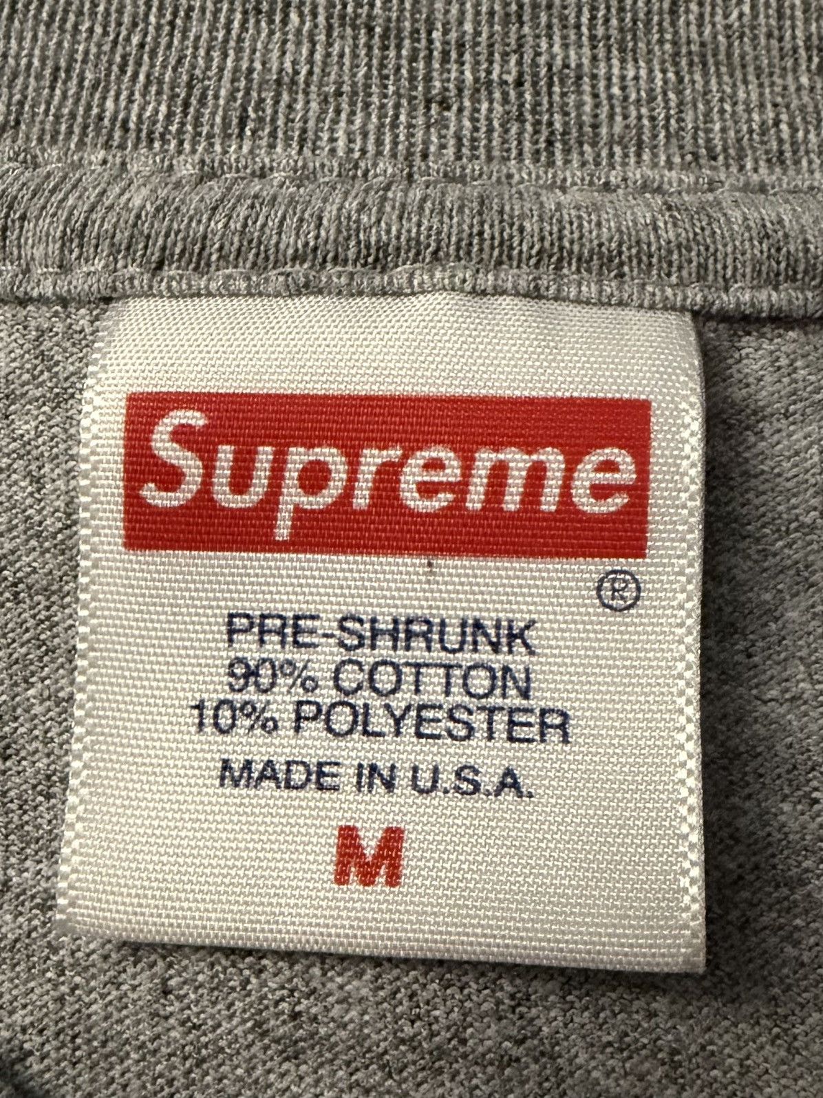 Supreme Supreme Verify Tee Heather Grey Size US M / EU 48-50 / 2 - 3 Thumbnail