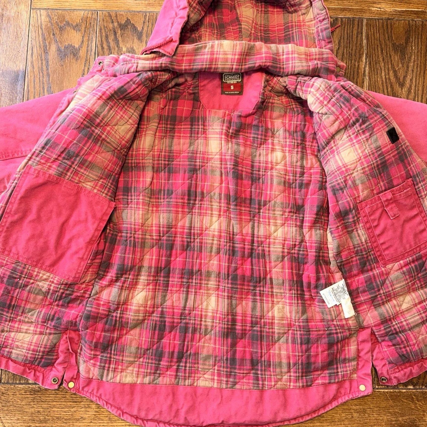 Vintage VINTAGE C.E. SCHMIDT WORKWEAR Red Canvas Jacket Coat Small Removable Hood Womens Jacket Size S / US 4 / IT 40 - 7 Thumbnail