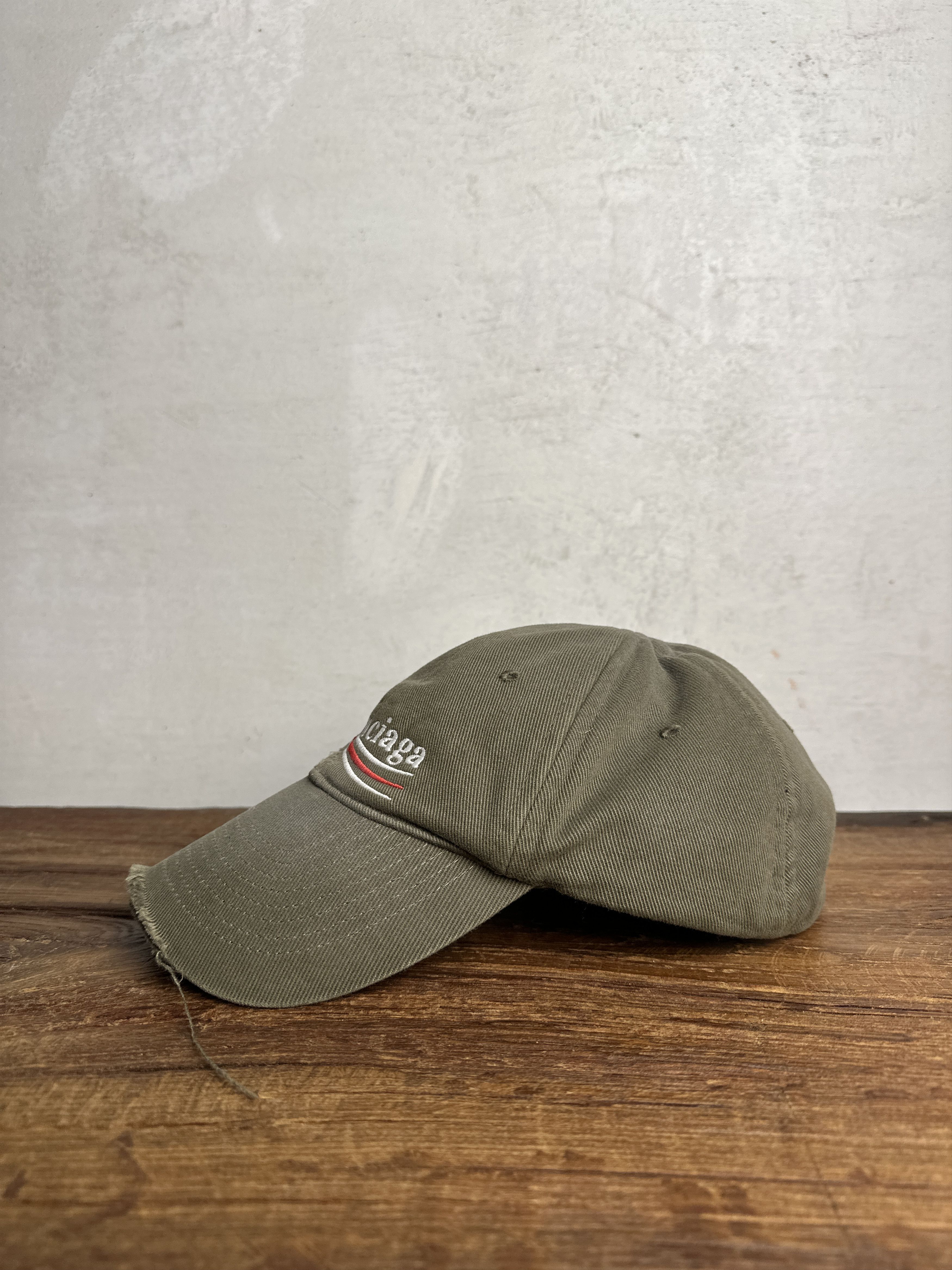 Balenciaga Balenciaga Political Campaign Destroyed Khaki Cap Size ONE SIZE - 11 Thumbnail