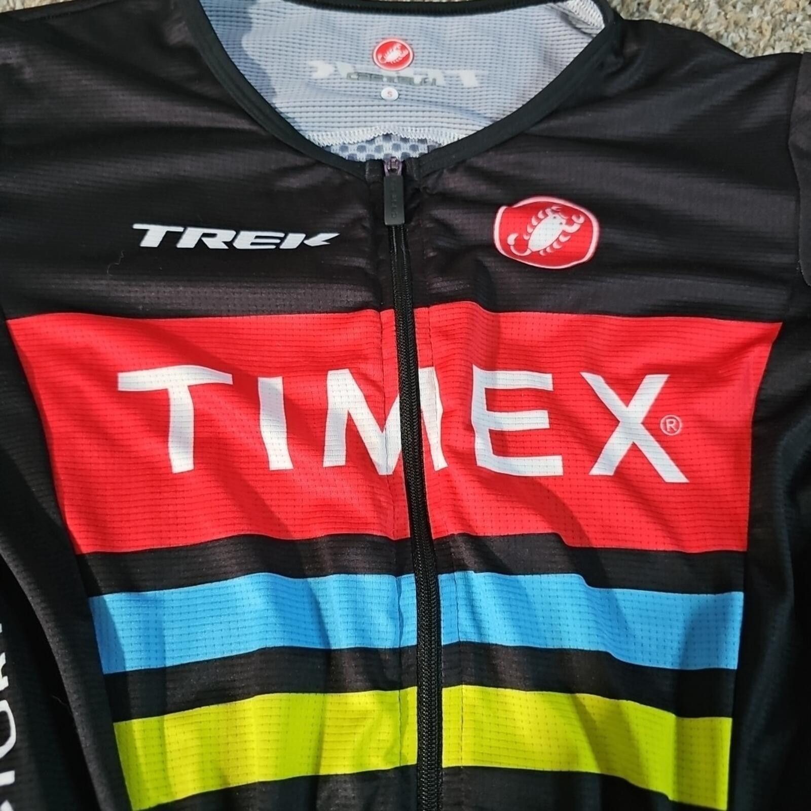 Tek Gear TREK Timex One Piece Padded Racing Jersey Shorts Small Size ONE SIZE - 4 Thumbnail