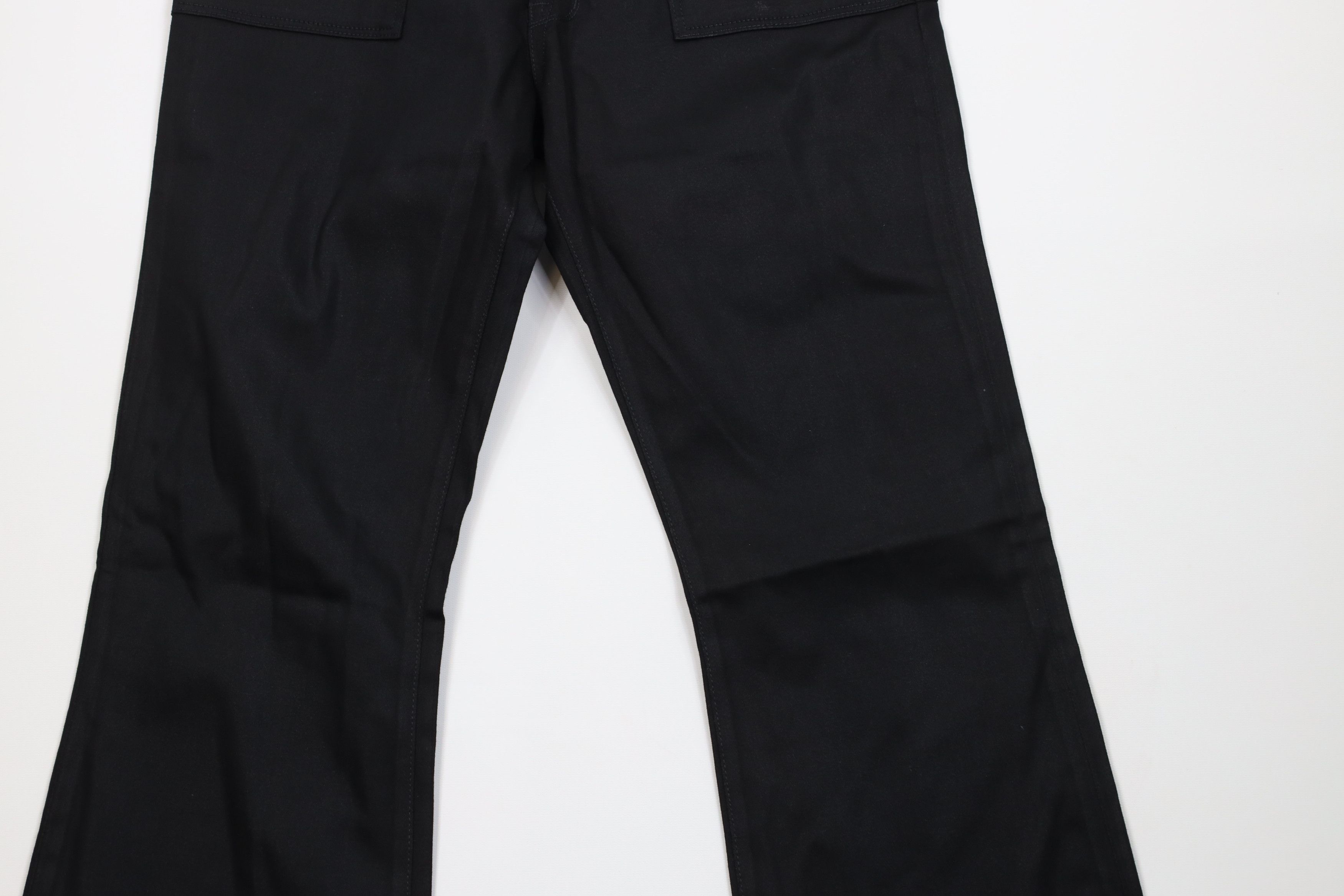 Von Dutch Vintage 90s Y2K Von Dutch Flared Wide Leg Pants Black USA Size 31" - 3 Thumbnail