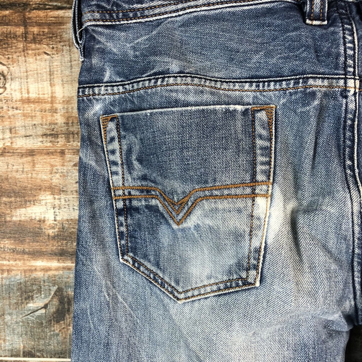 Diesel DL Diesel Industries Blue Distressed Denim Pants #C157 Size US 31 - 19 Thumbnail