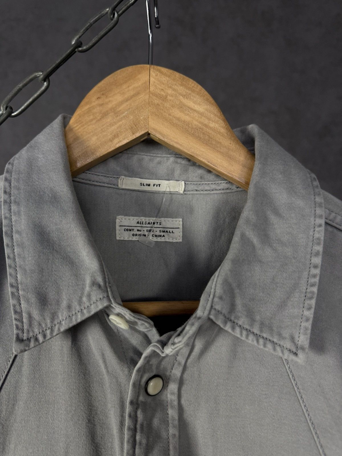 Allsaints Allsaints vintage designer pocket shirt Size US S / EU 44-46 / 1 - 3 Thumbnail