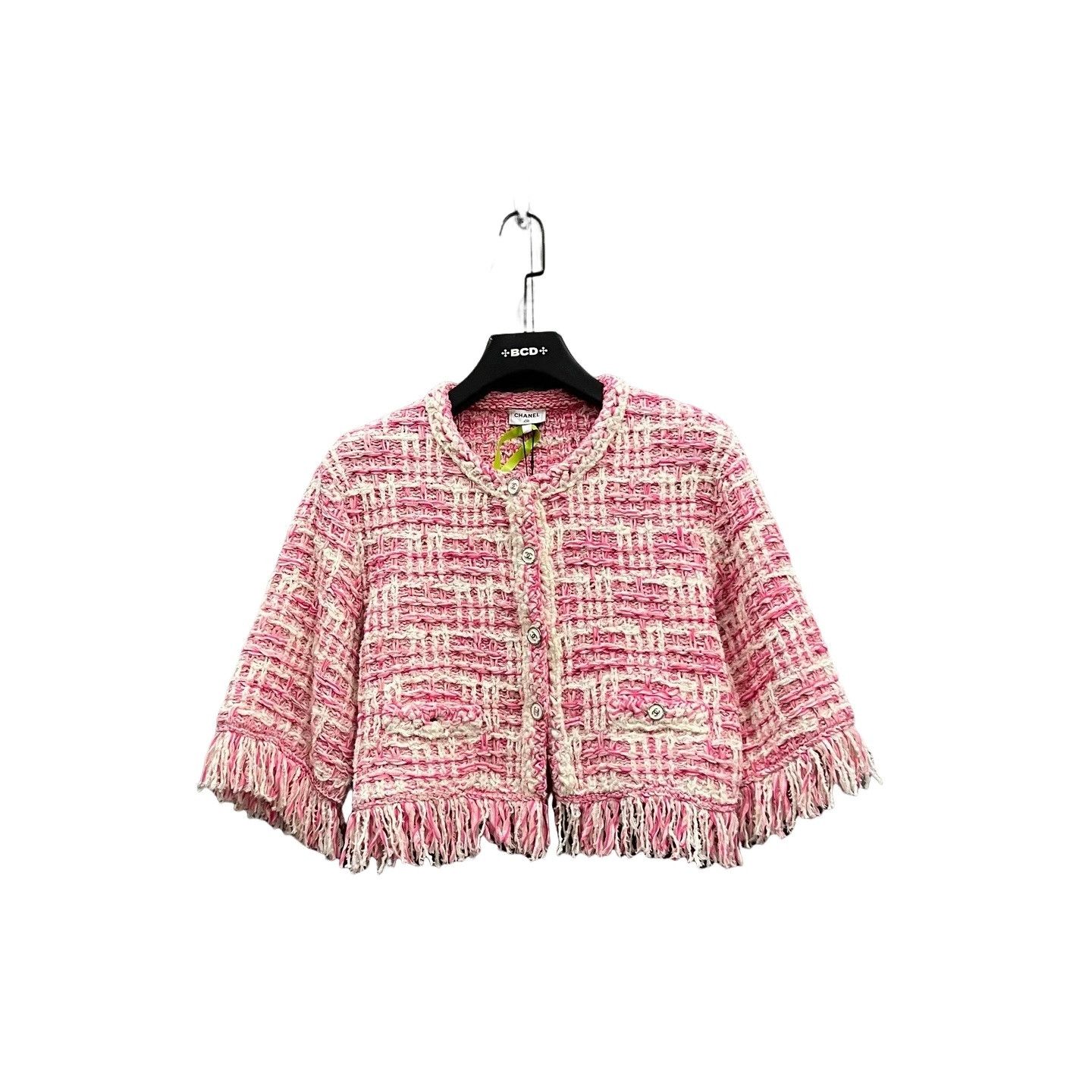 Chanel Chanel Pink Tweed Fringe Jacket Size 38 Size S / US 4 / IT 40 - 1 Thumbnail