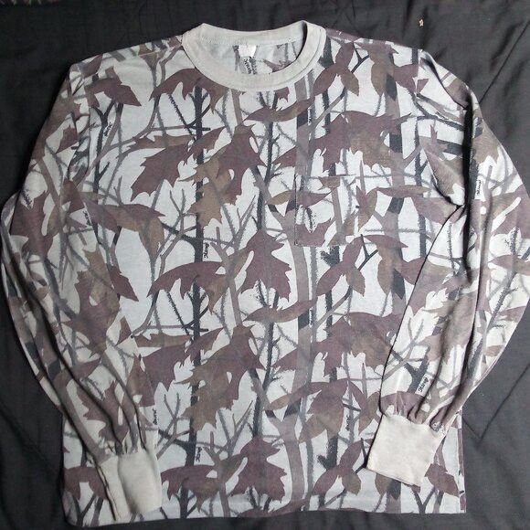 Mirage Vintage Mirage Oak Camo Autumn Fall Long Sleeve T-Shirt Size US XL / EU 56 / 4 - 2 Thumbnail