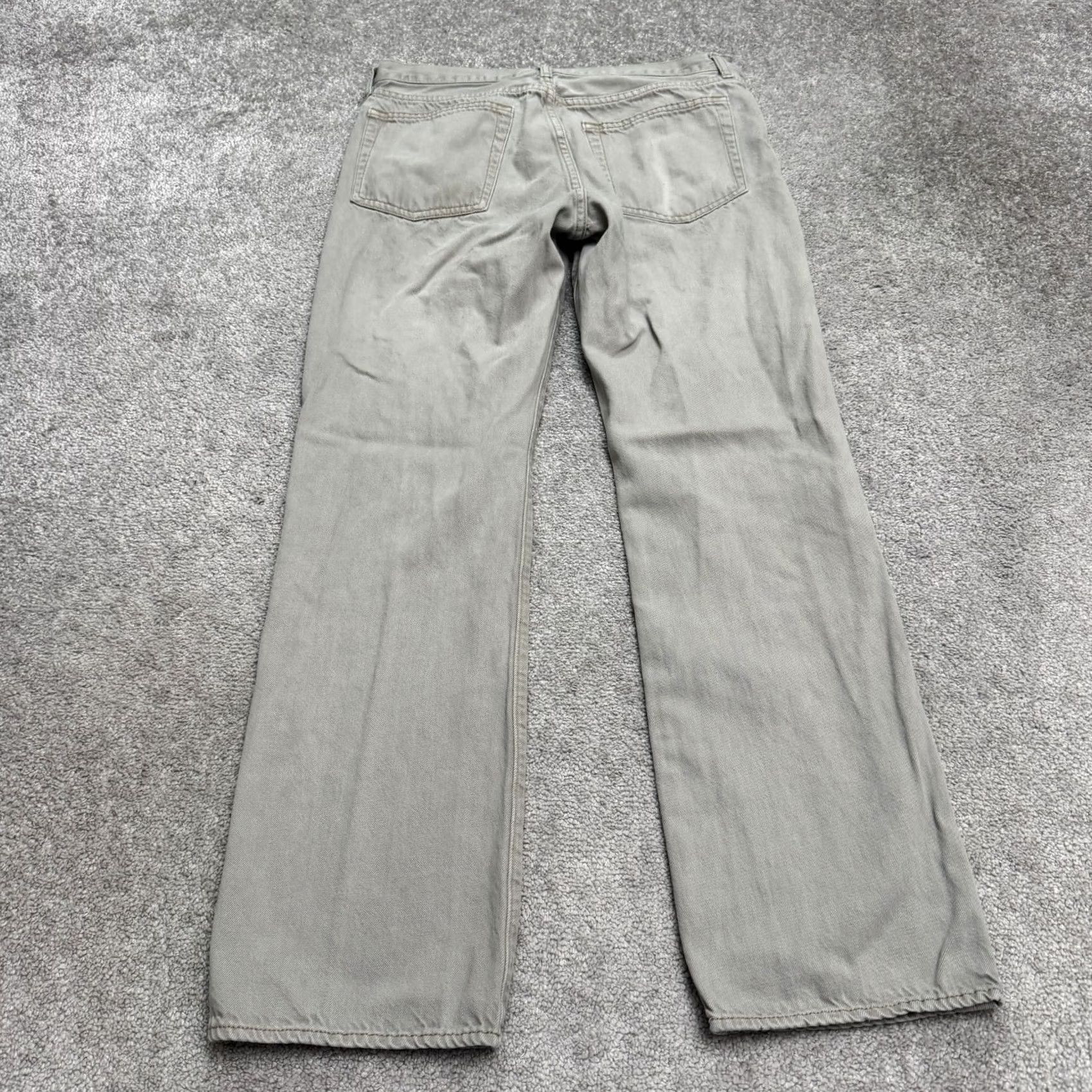 J.Crew J.Crew Jeans Mens 32 Gray Cotton Slim Fit Straight Leg Casual Denim 33x32 Size US 33 - 2 Thumbnail