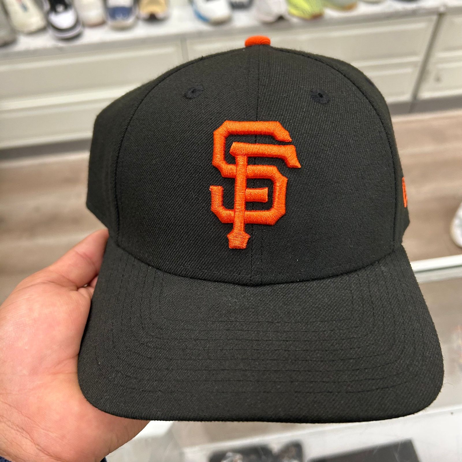 New Era San Francisco Giants SF Black Orange New Era Strap Back Hat Size ONE SIZE - 2 Thumbnail