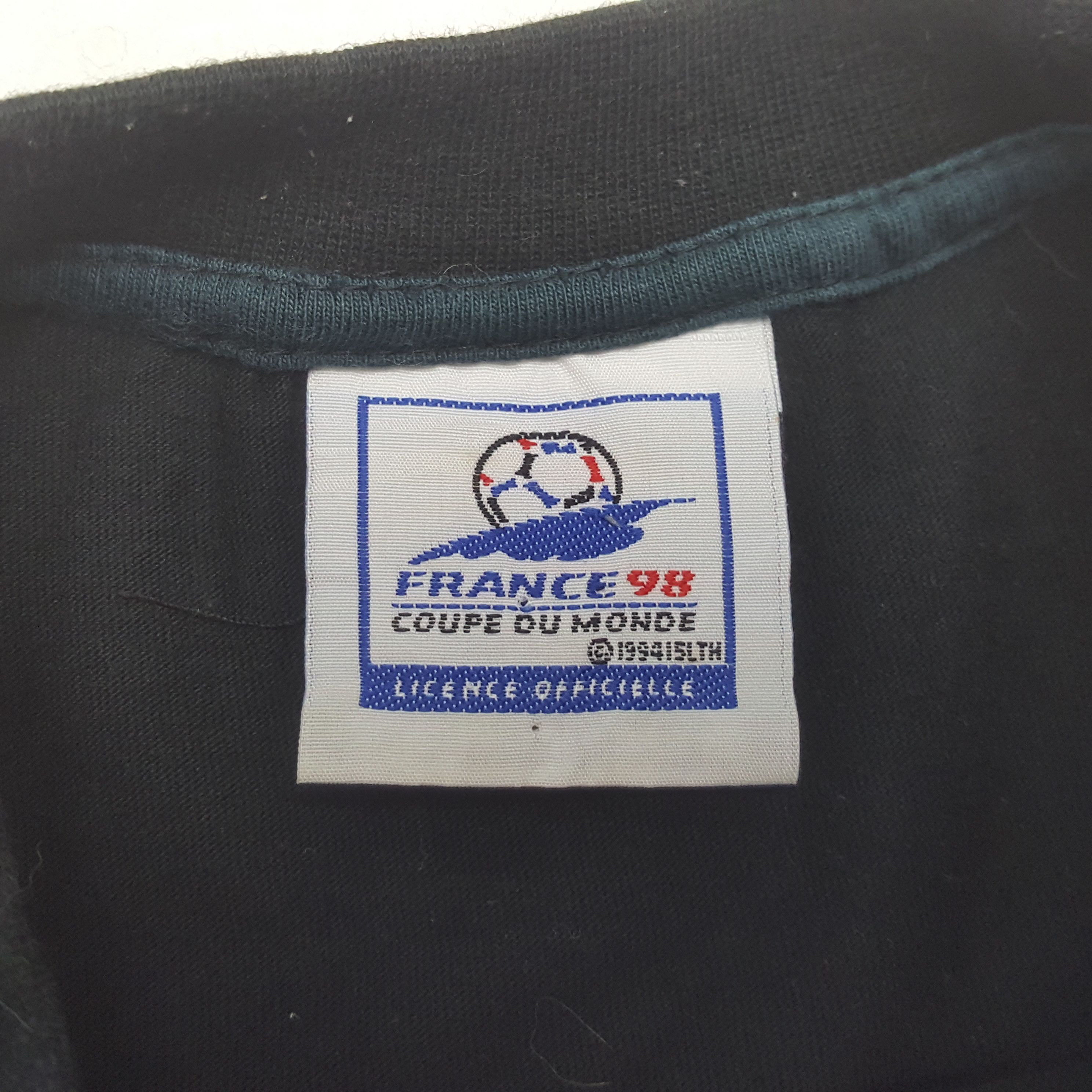 Vintage France 1998 World Cup Tshirt RR25 Size US L / EU 52-54 / 3 - 6 Thumbnail