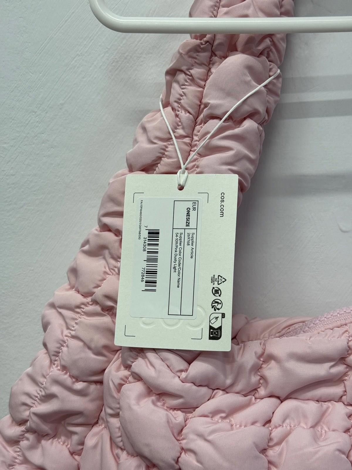 new COS quilted oversized shoulder bag cloud crossbody pink