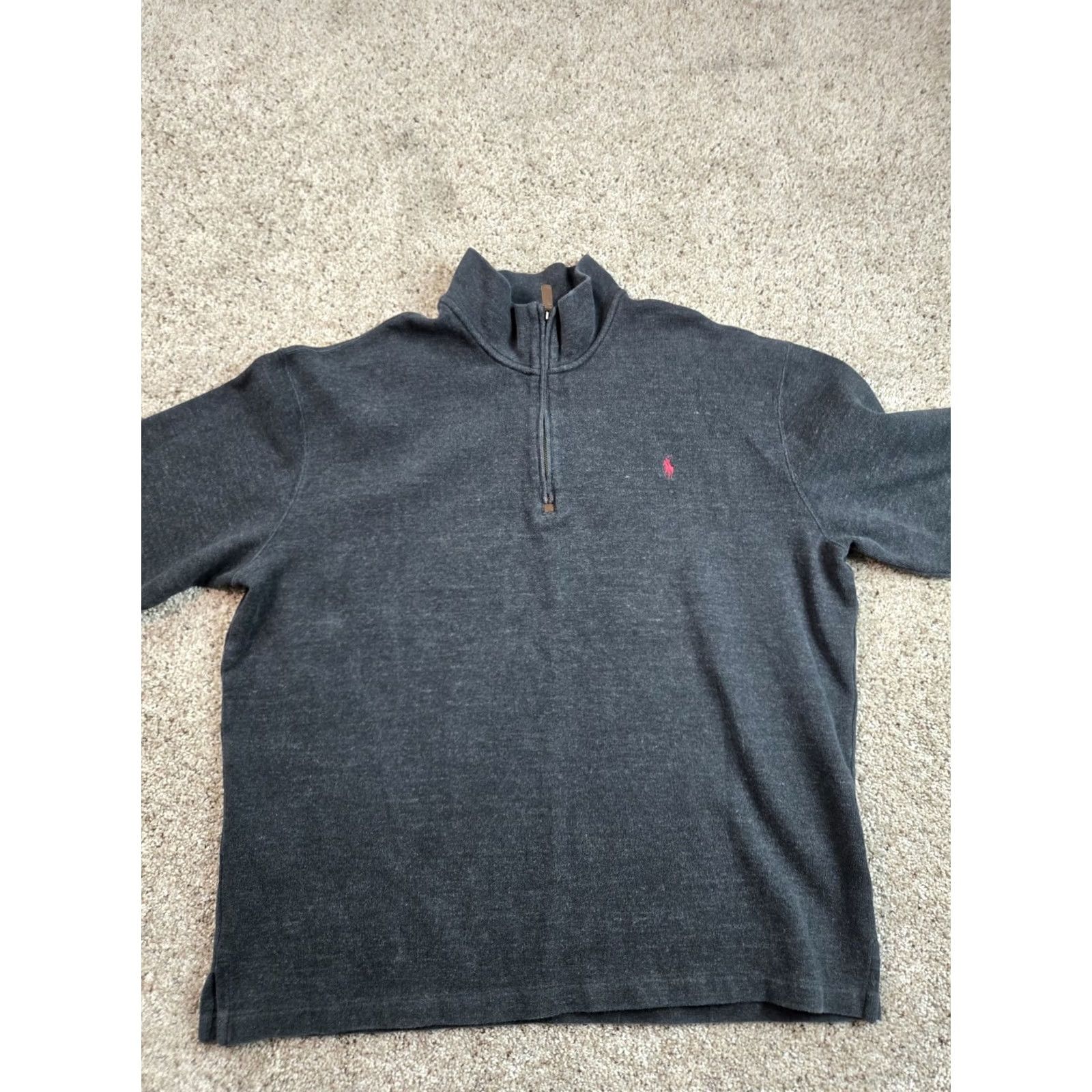 Polo Ralph Lauren Polo Ralph Lauren Sweater Mens 2XL Gray 1/4 Zip Pullover Knit Pony Logo Mock Neck Casual Size US XXL / EU 58 / 5 - 3 Thumbnail