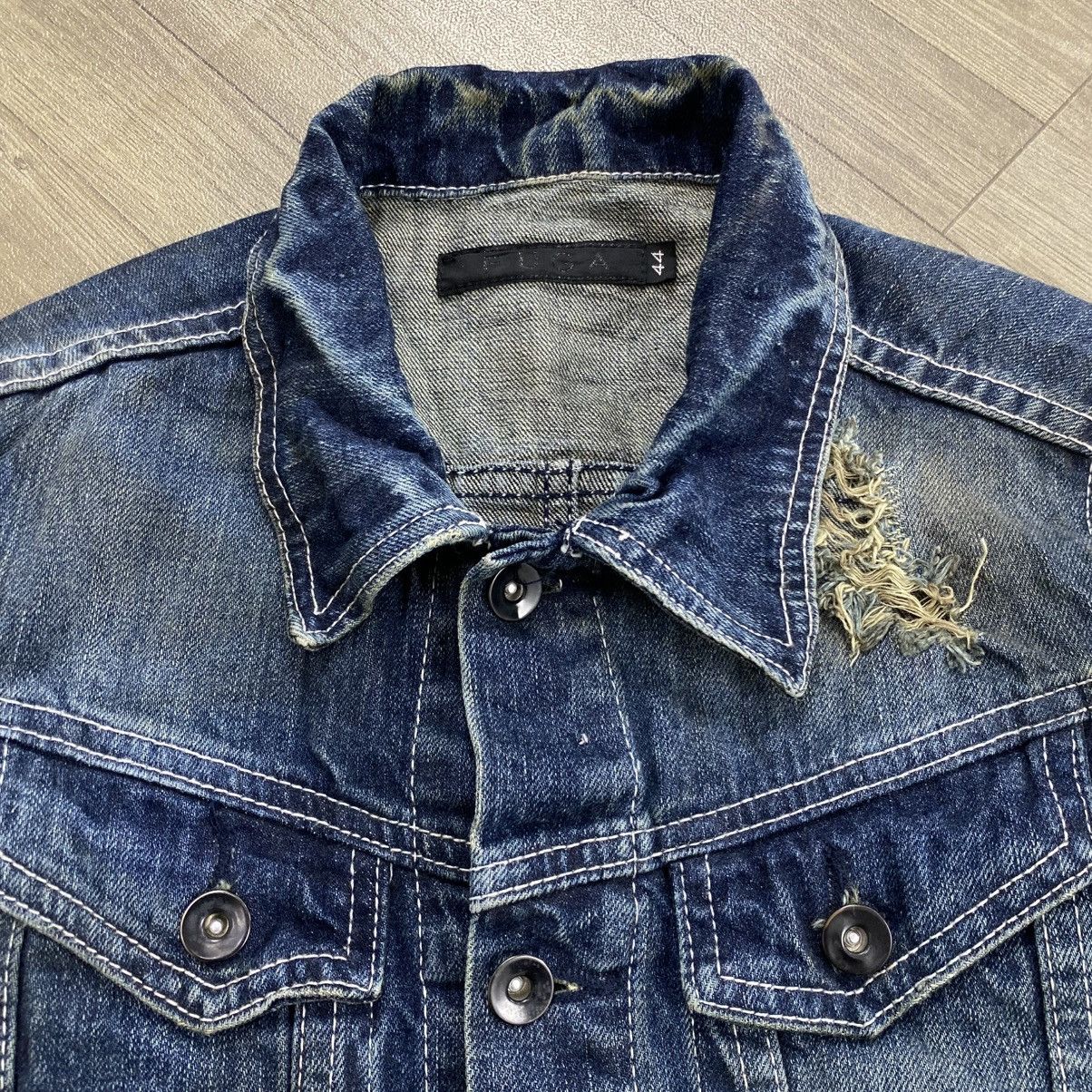 GOSTAR DE FUGA Vintage Fuga Distressed Faded Denim Jacket Ifsix Lgb Style Size US M / EU 48-50 / 2 - 5 Thumbnail