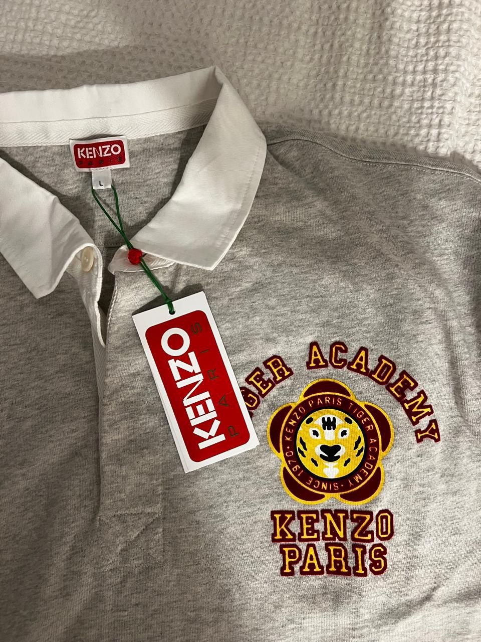 Kenzo KENZO Black Kenzo Paris 'Tiger Academy' Long Sleeve Polo Size US L / EU 52-54 / 3 - 4 Thumbnail