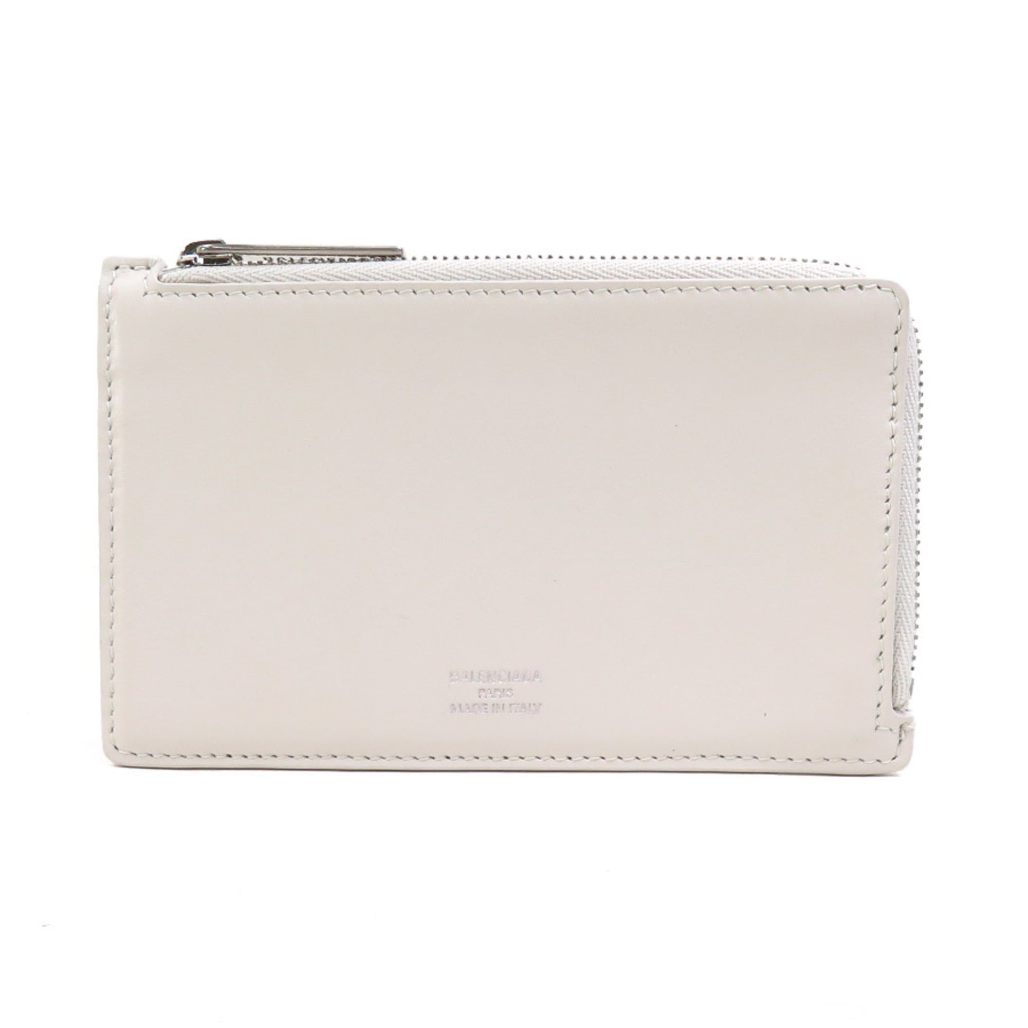 Balenciaga Balenciaga Business Card Case, Leather, Ivory and Silver, Women's, Free Shipping, e61581 Size ONE SIZE - 1 Thumbnail