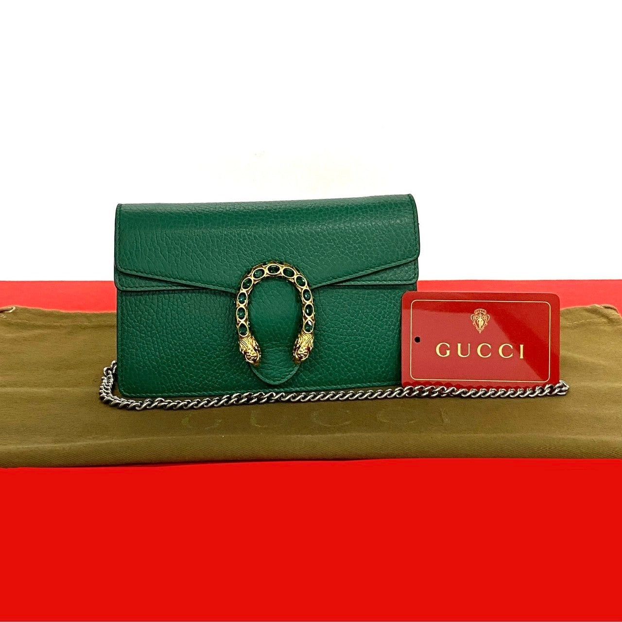 Gucci Gucci Shoulder Bag Green Leather Size ONE SIZE - 1 Thumbnail