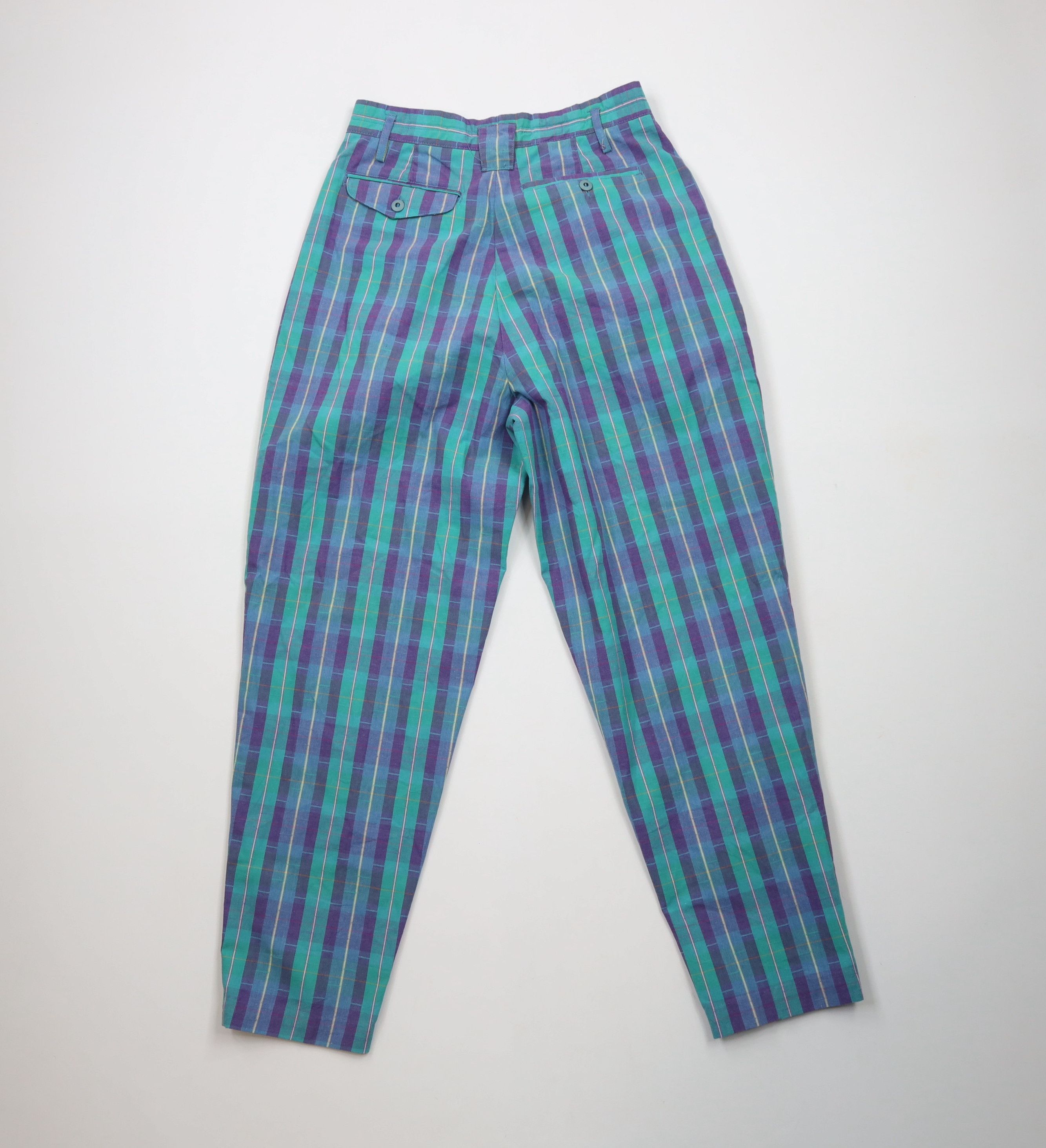 Vintage Vintage 80s 90s Streetwear Pleated Madras Plaid Chino Pants Size 36" / US 14 / IT 50 - 9 Thumbnail