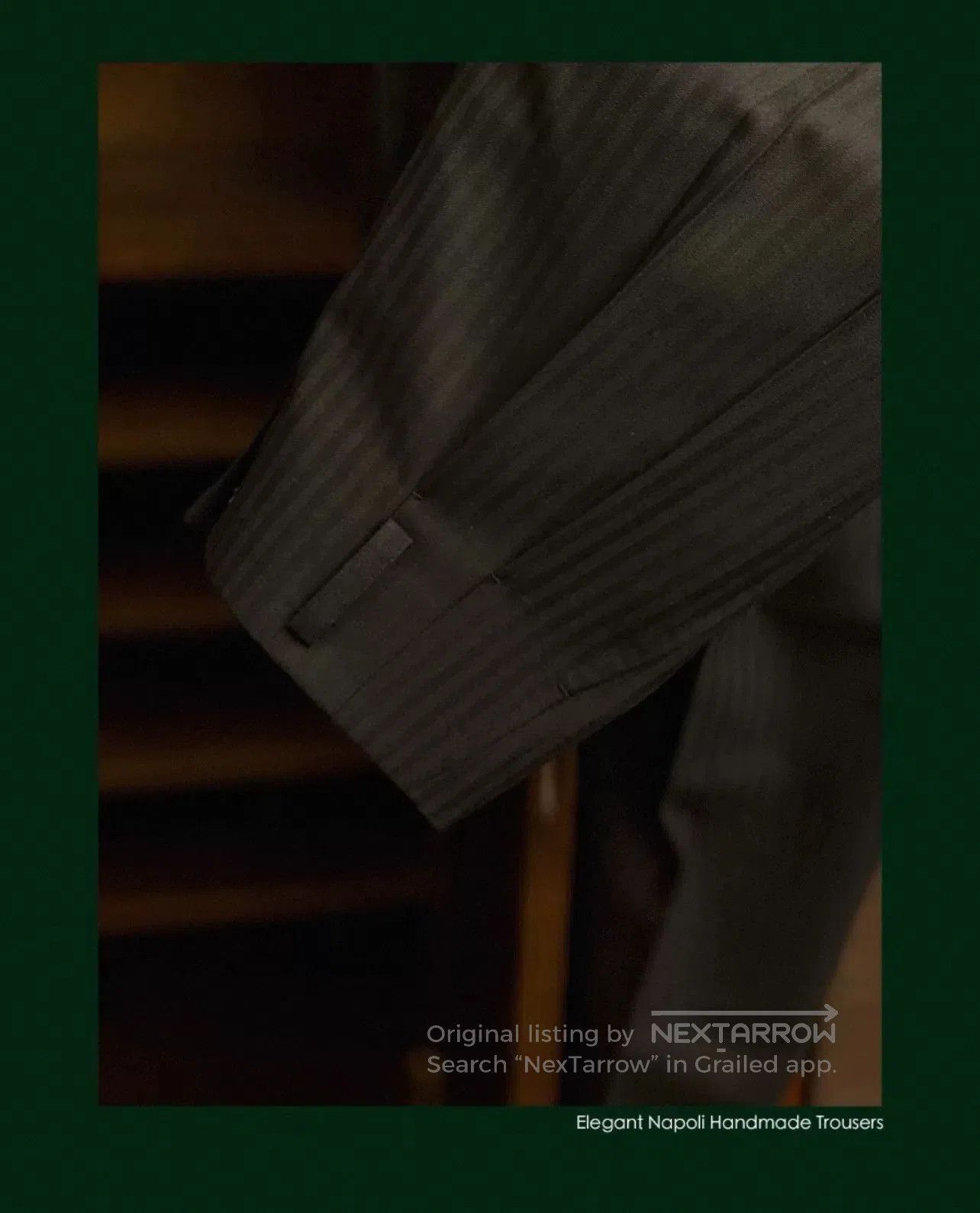 SARTORIO ARTIGIANI Neapolitan Handmade Wool Trousers. Size US 35 - 2 Thumbnail