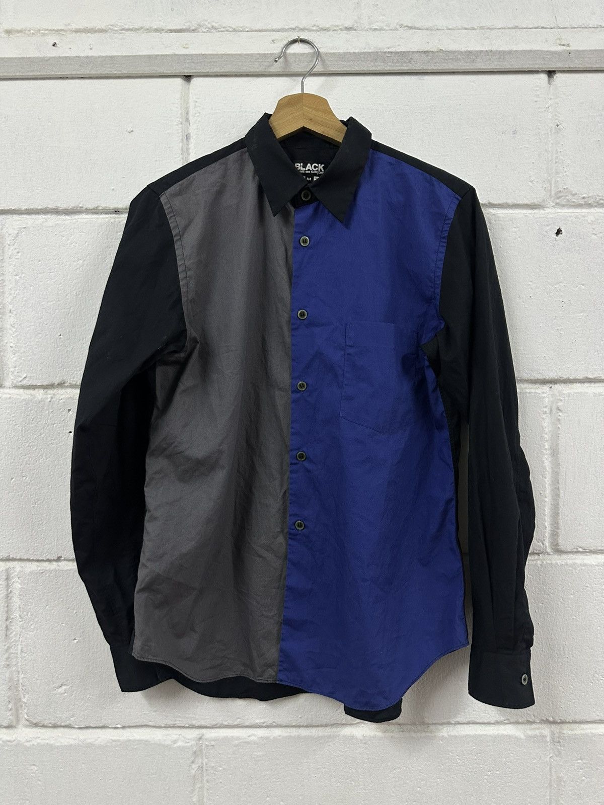 Comme des Garcons Black AW2020 Comme des Garcons Black 3 Block Button Up Shirt Size US M / EU 48-50 / 2 - 2 Thumbnail