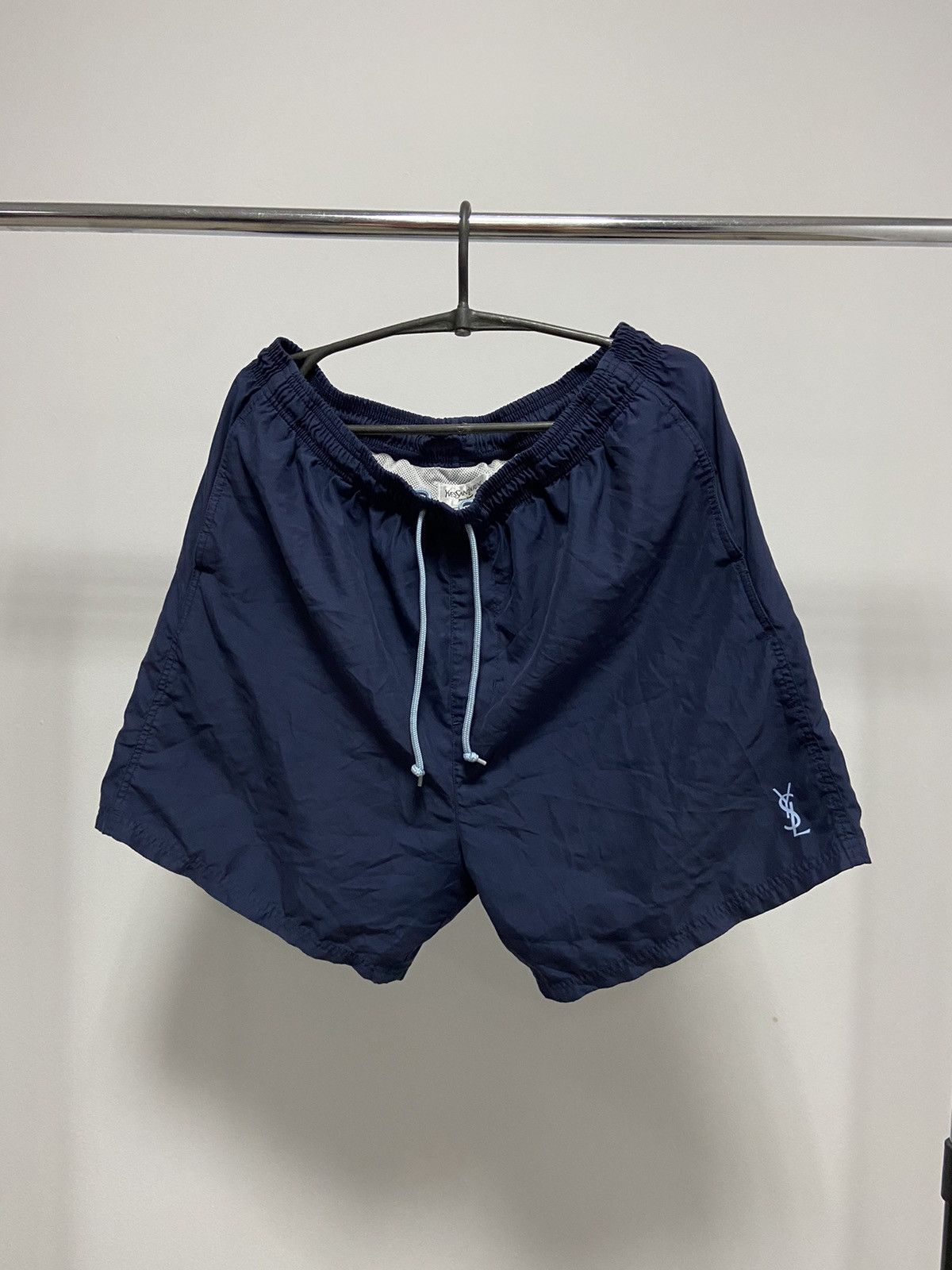 Vintage × Yves Saint Laurent Yves Saint Laurent Shorts Vintage Small Logo YSL Nylon Size US 36 / EU 52 - 1 Thumbnail