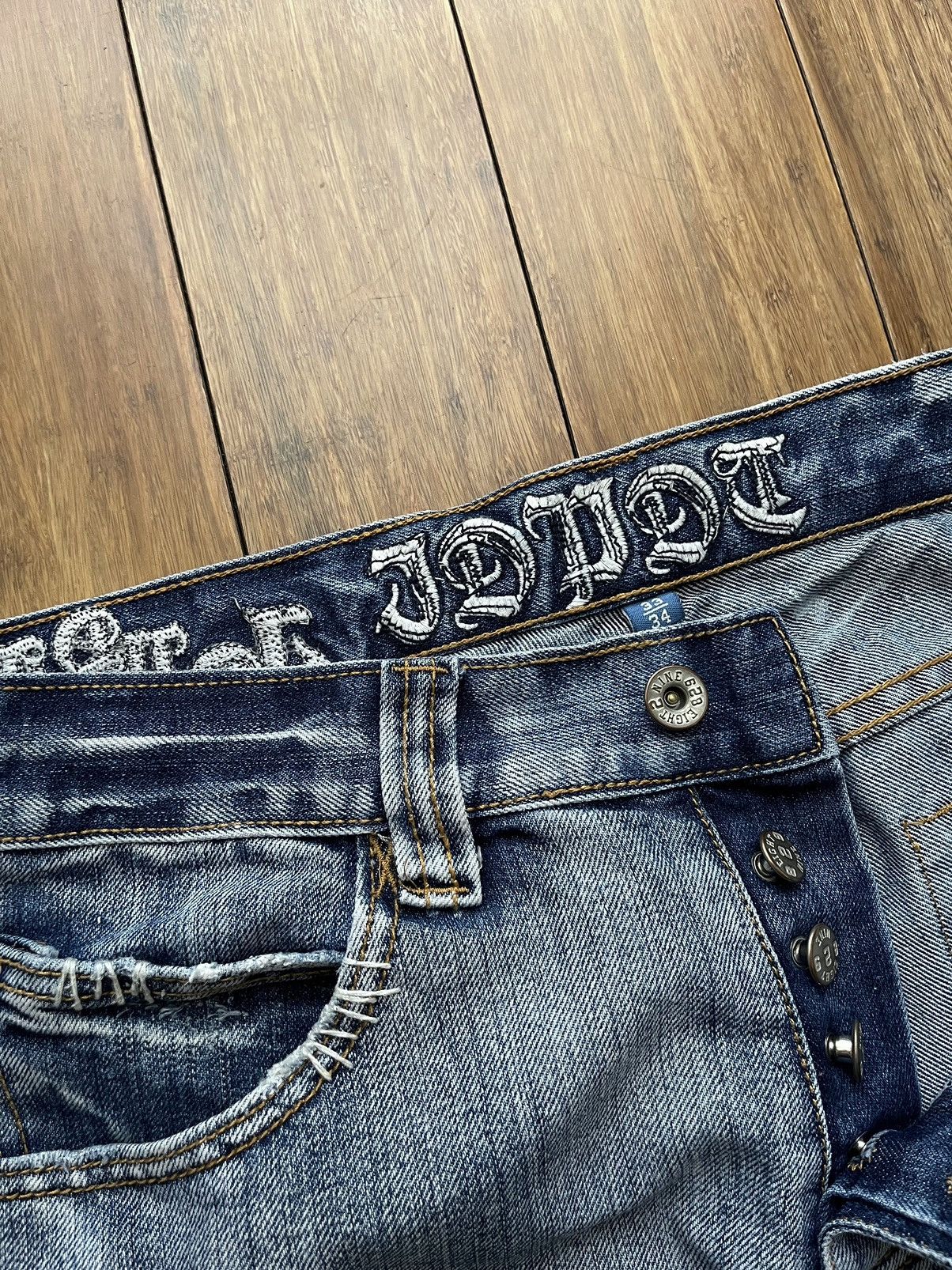Japanese Brand VINTAGE WIDE LEG JEANS Y2K Size US 33 - 9 Thumbnail