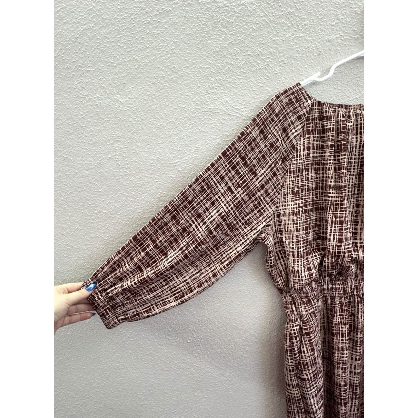 Vintage Prologue Womens Dress Midi Red Long Sleeve Button Pockets Classic Vintage? No, Regular M Size M / US 6-8 / IT 42-44 - 2 Thumbnail