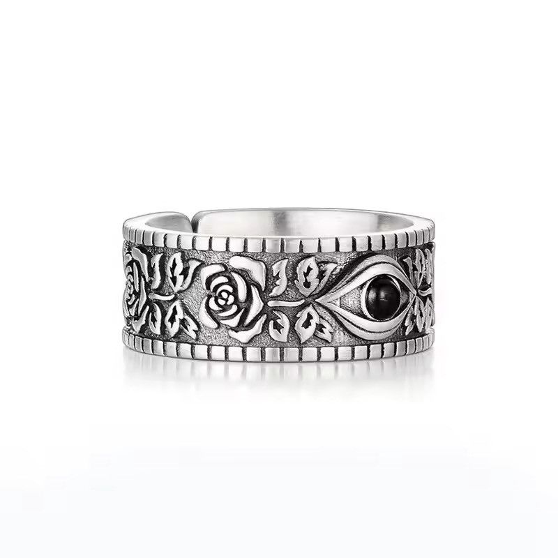 Jewelry Creative Eye Flowers Rings Size ONE SIZE - 3 Thumbnail