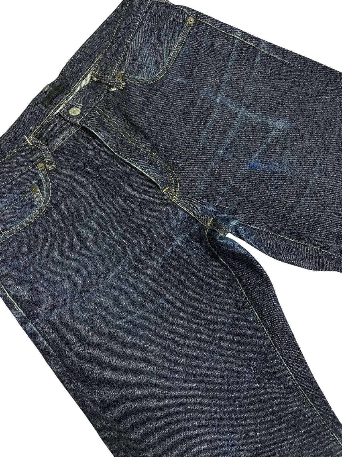 Japanese Brand × Kaihara Denim × Vintage Vintage Kaihara Uniqlo Selvedge Blue Indigo Jeans Size US 33 - 4 Thumbnail