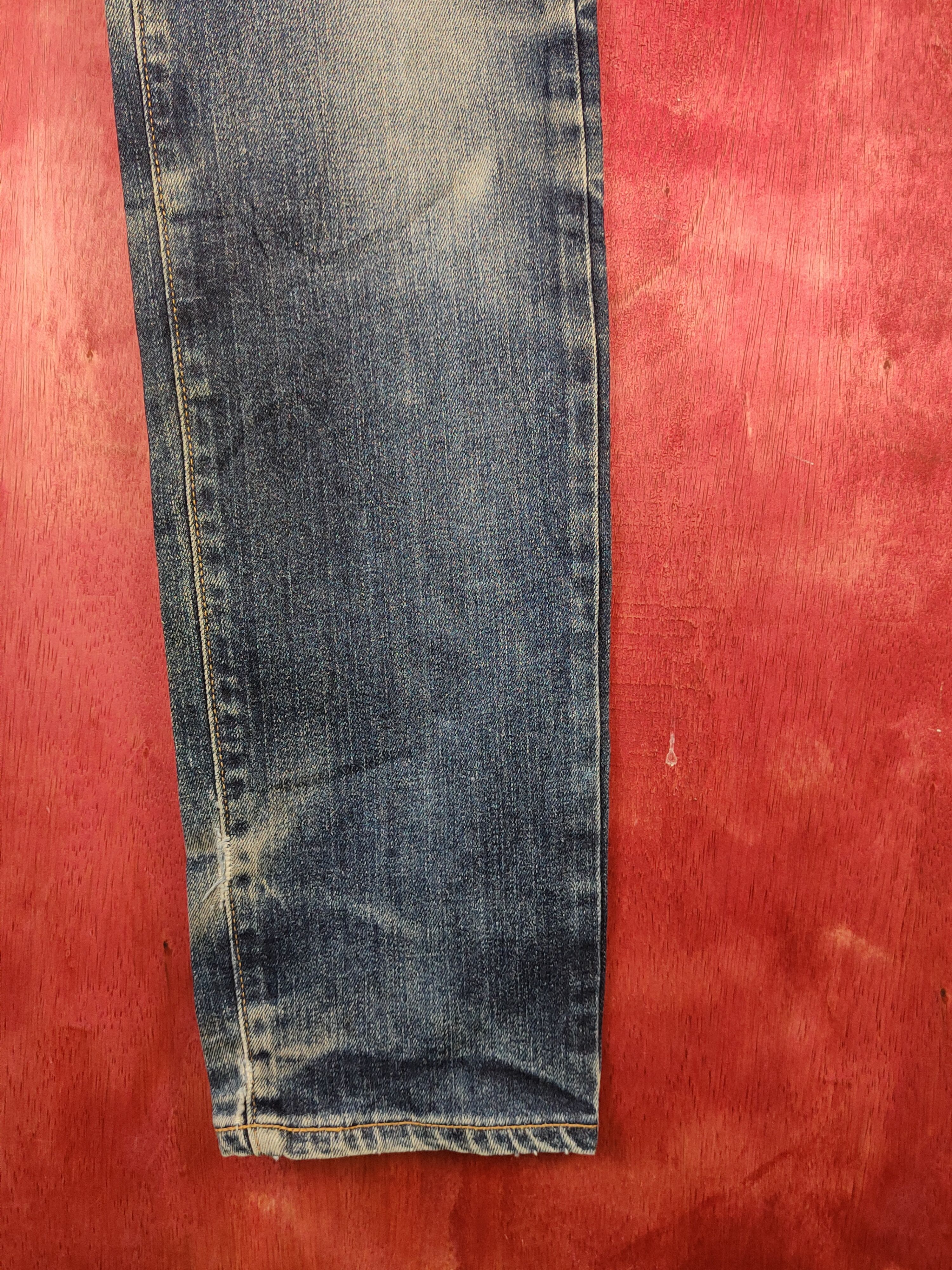 Edwin Edwin Dark Blue Distressed Ripped Jeans #S1676 Size US 29 - 6 Thumbnail
