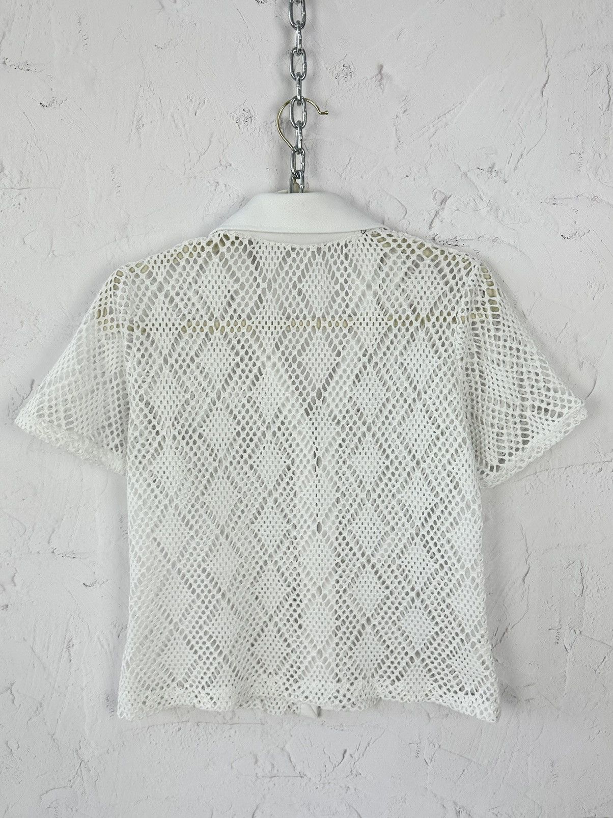 Beauty Beast × If Six Was Nine × Vintage Vintage Mesh White Shirt Size M / US 6-8 / IT 42-44 - 4 Thumbnail