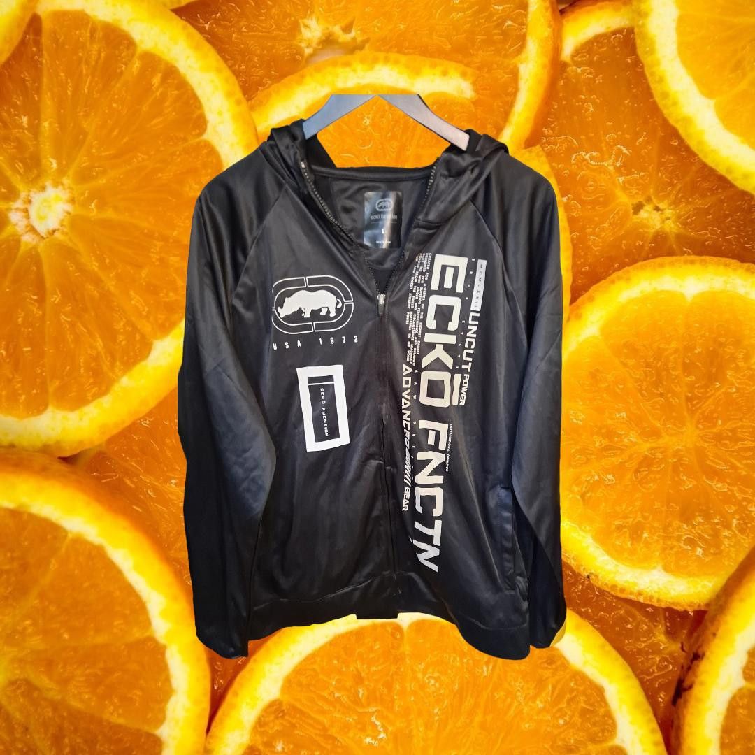 Ecko Unltd. Ecko Unltd Fnctn Black Hooded Full Zip Jacket Size Large Size US L / EU 52-54 / 3 - 1 Thumbnail