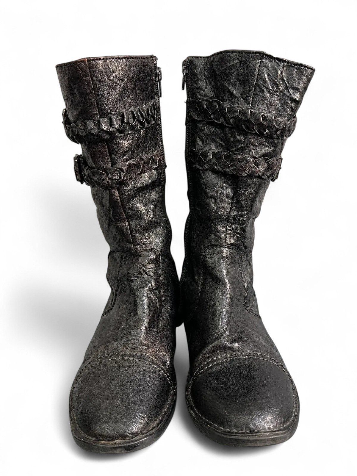 Hedi Slimane Rare boxing 14th addiction style leather moto boots hype Size US 8 / EU 41 - 3 Thumbnail
