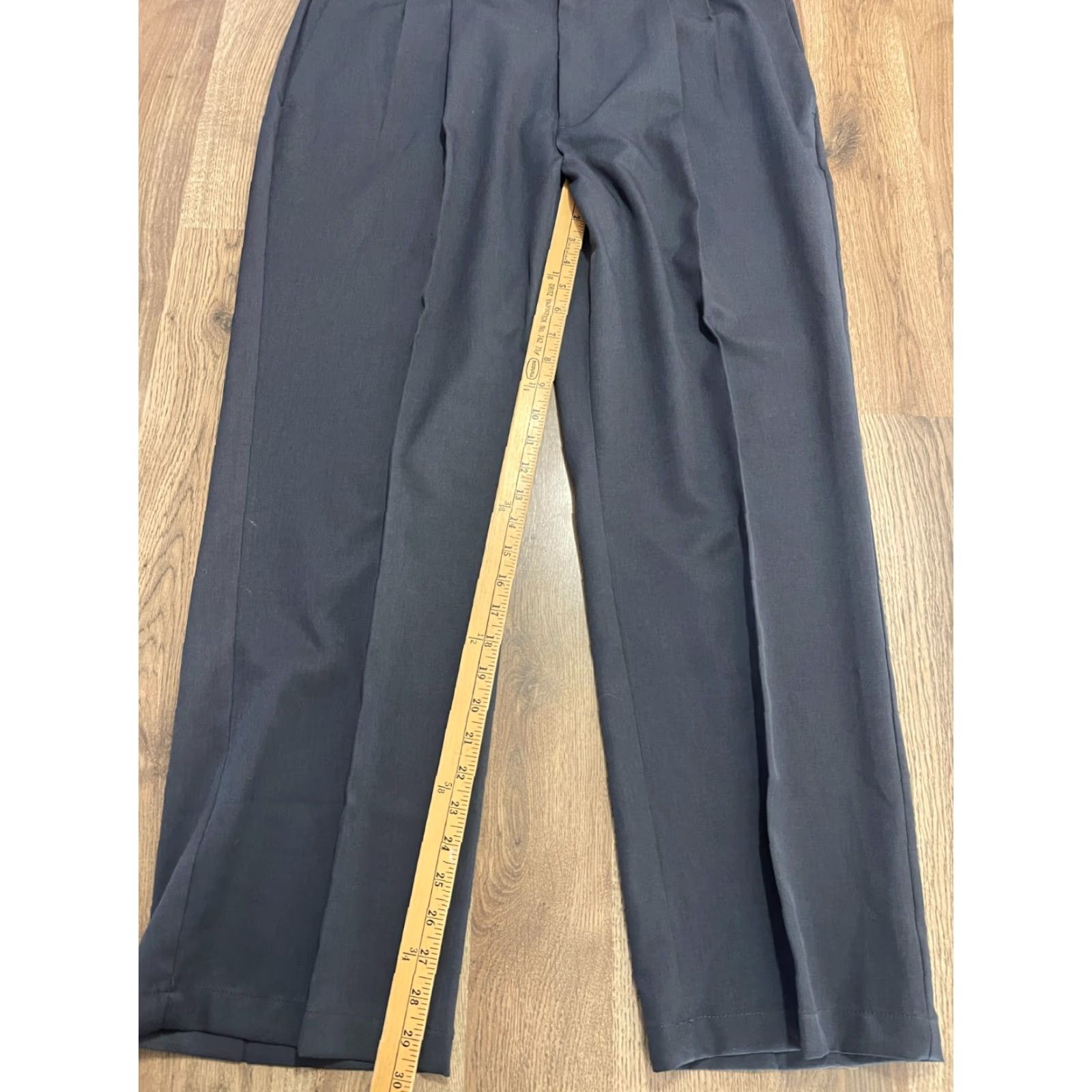 Haggar Haggar Mens Pants 38x30 Blue Classic Fit Pleated Dress Pants COOL18PRO Mens Clothing Pants Size US 38 / EU 54 - 5 Thumbnail