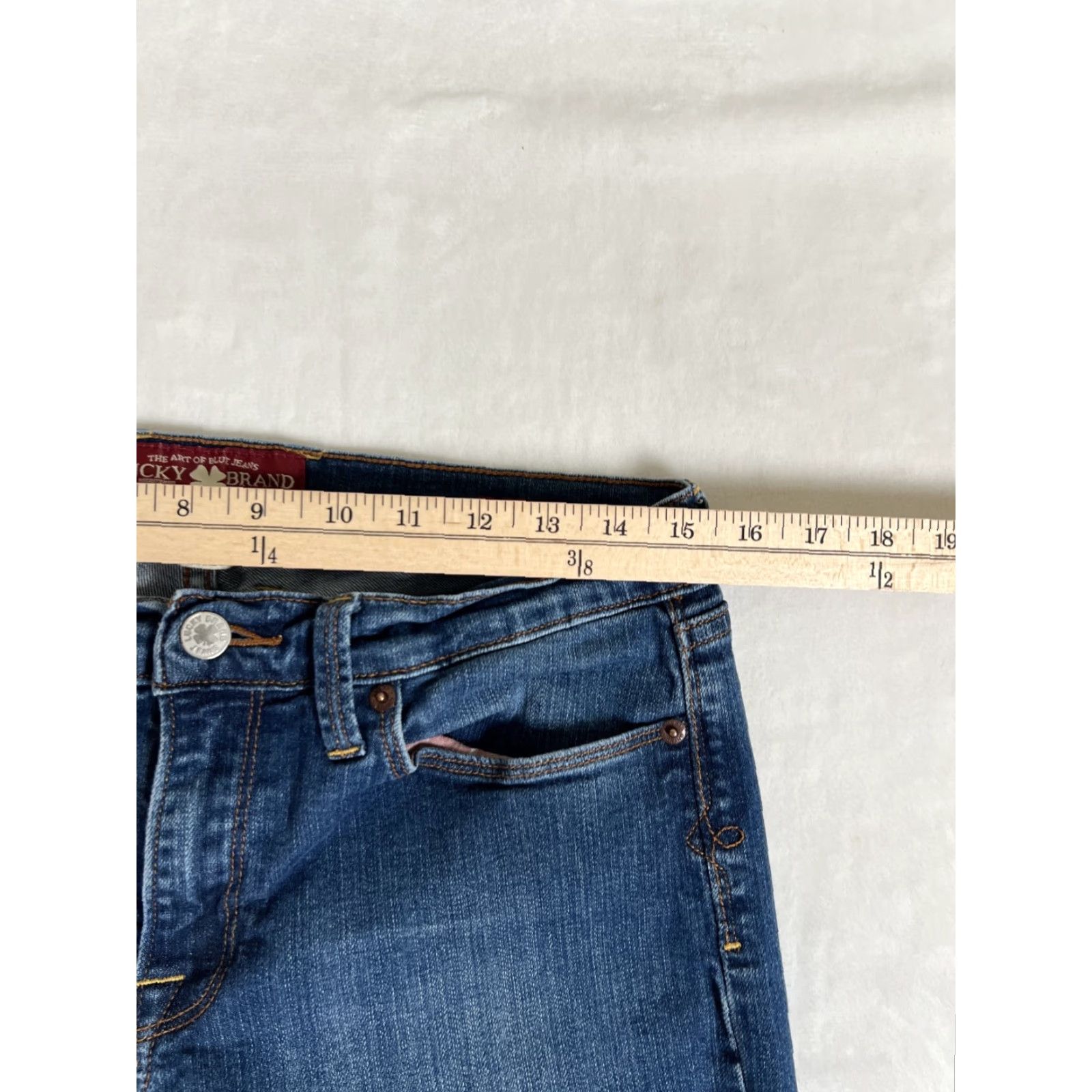 Lucky Brand Lucky Brand Jeans Womens 10 30 Blue Sofia Straight Denim Medium Wash Mid Rise Jeans Size 30" / US 8 / IT 44 - 6 Thumbnail