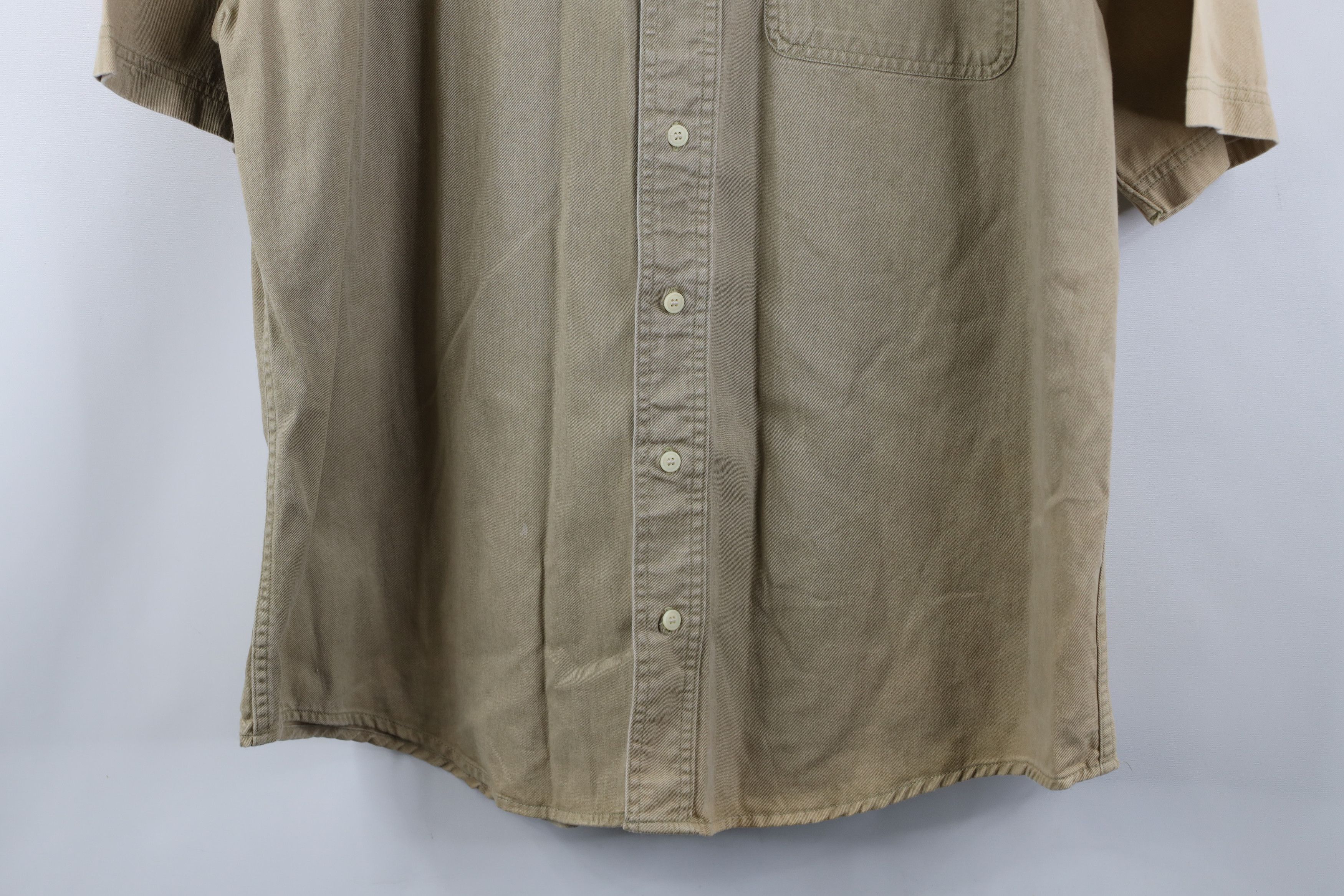 Woolrich Woolen Mills Vintage 90s Woolrich Pigment Dye Baggy Twill Button Shirt Size US L / EU 52-54 / 3 - 3 Thumbnail