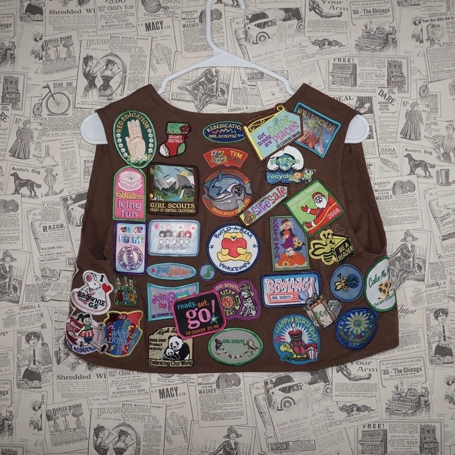 Vintage Large - Vintage Y2K Girl scouts kidcore USA patch 1990s vest Size L / US 10 / IT 46 - 2 Thumbnail