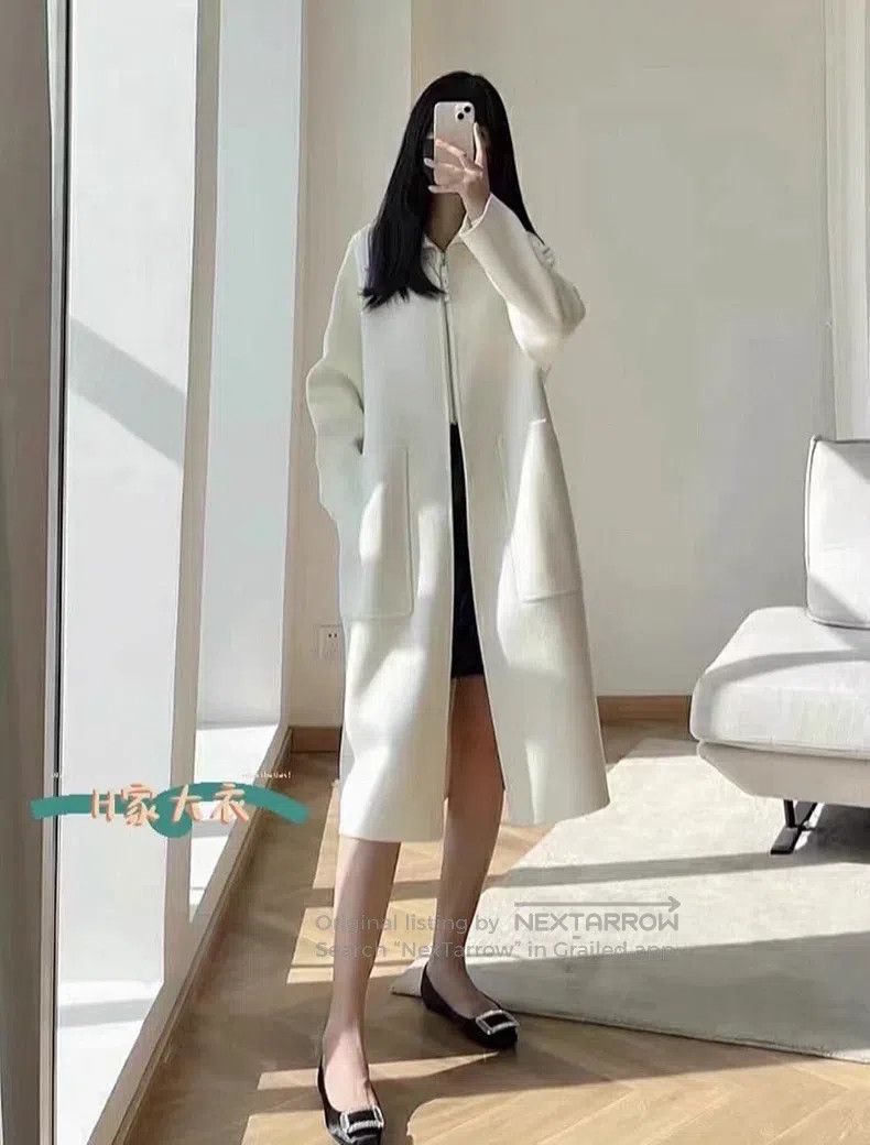 Hermes Hermes White collar zipper large pocket cashmere coat Size XS / US 0-2 / IT 36-38 - 9 Thumbnail