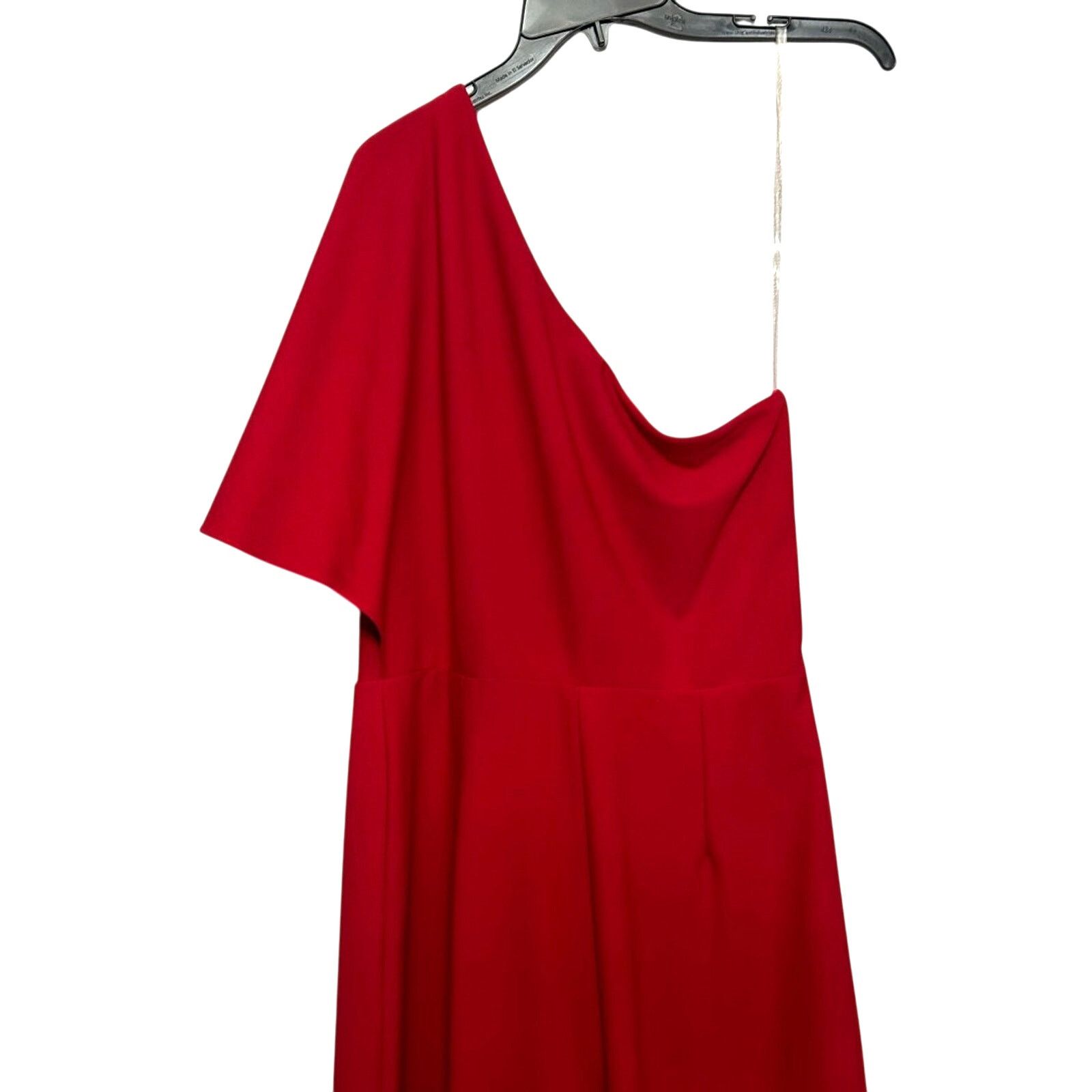 Other Marina Jumpsuit One Shoulder Flutter Sleeve Red Women's 12 Size 30" / US 8 / IT 44 - 5 Thumbnail