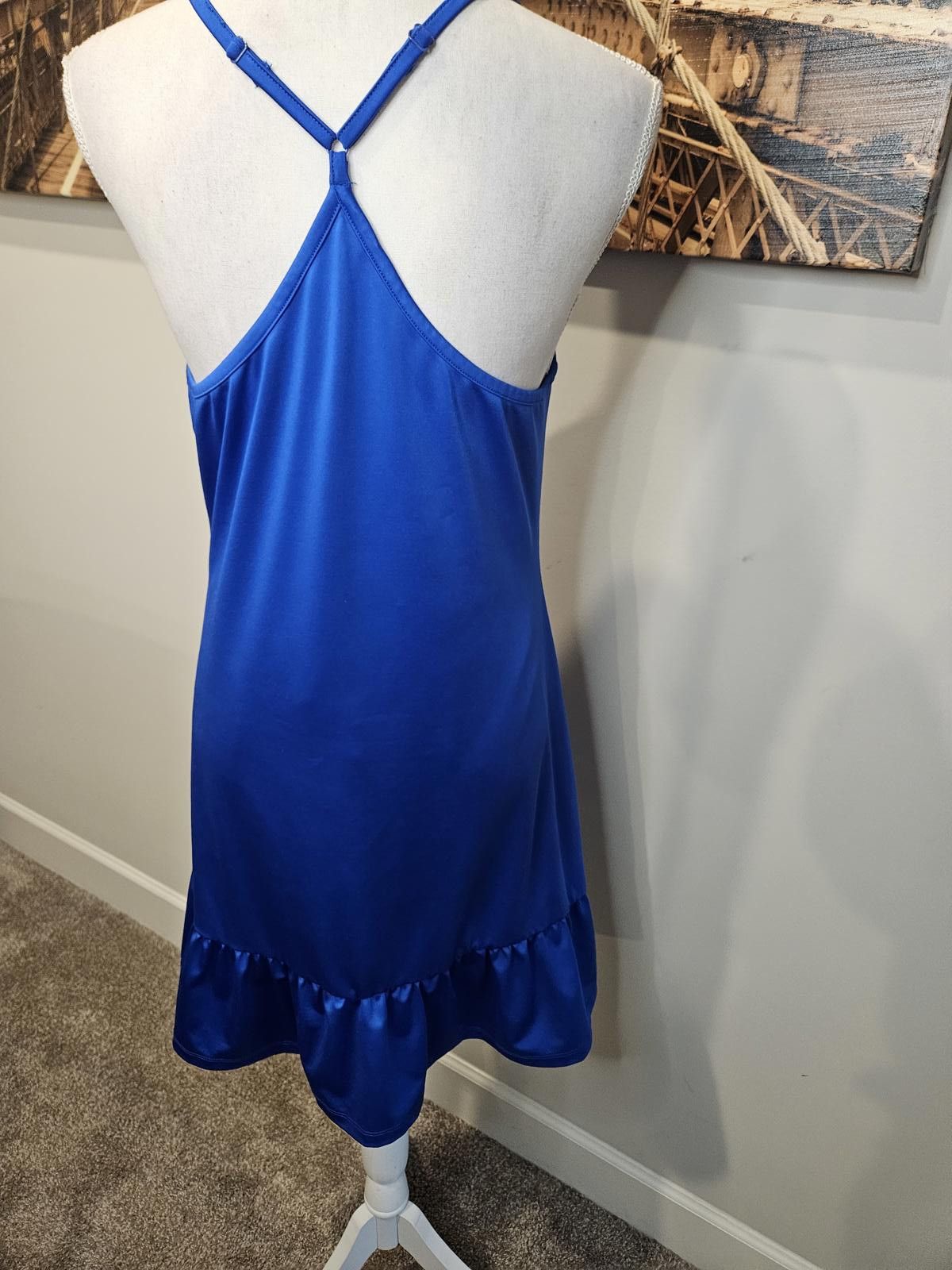 Designer Crown & Ivy Tank Running Skort Dress with Ruffled Hem Size ONE SIZE - 4 Thumbnail