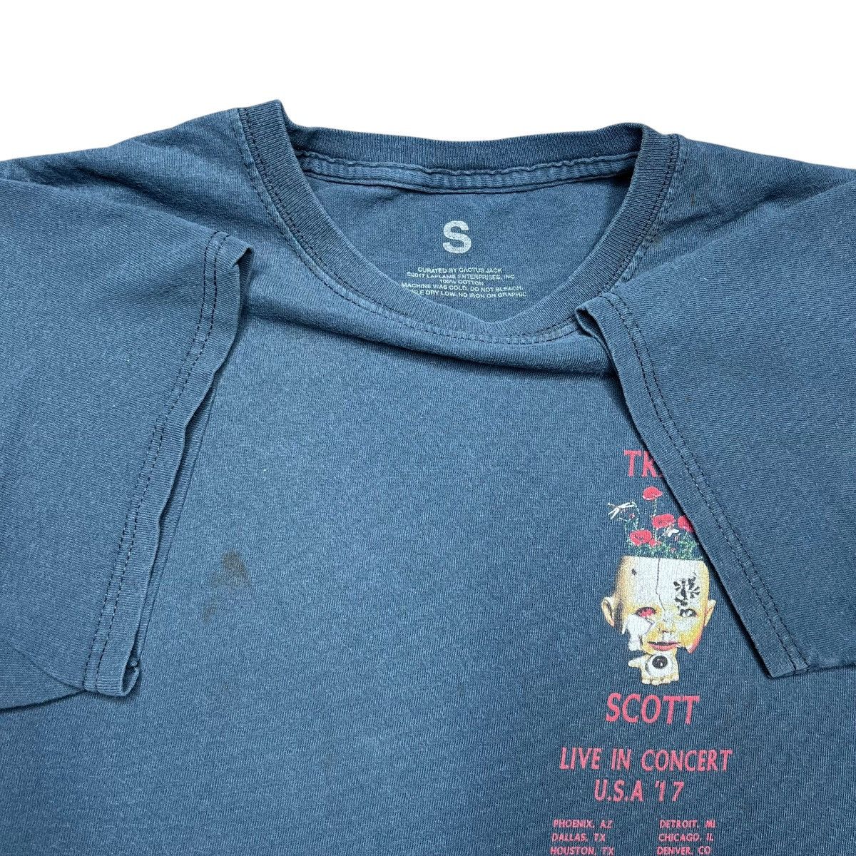 Rap Tees × Travis Scott 2017 Travis Scott Cactus Jack US Tour T-Shirt Size US S / EU 44-46 / 1 - 3 Thumbnail