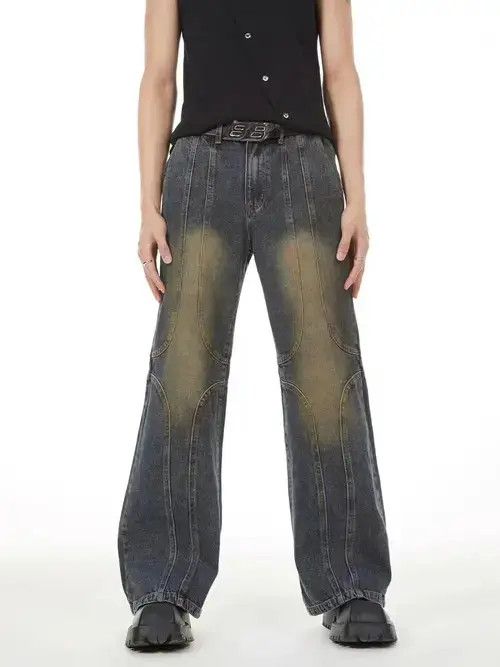Jean Vintage individual cut design wide leg jeans Size US 32 / EU 48 - 2 Thumbnail